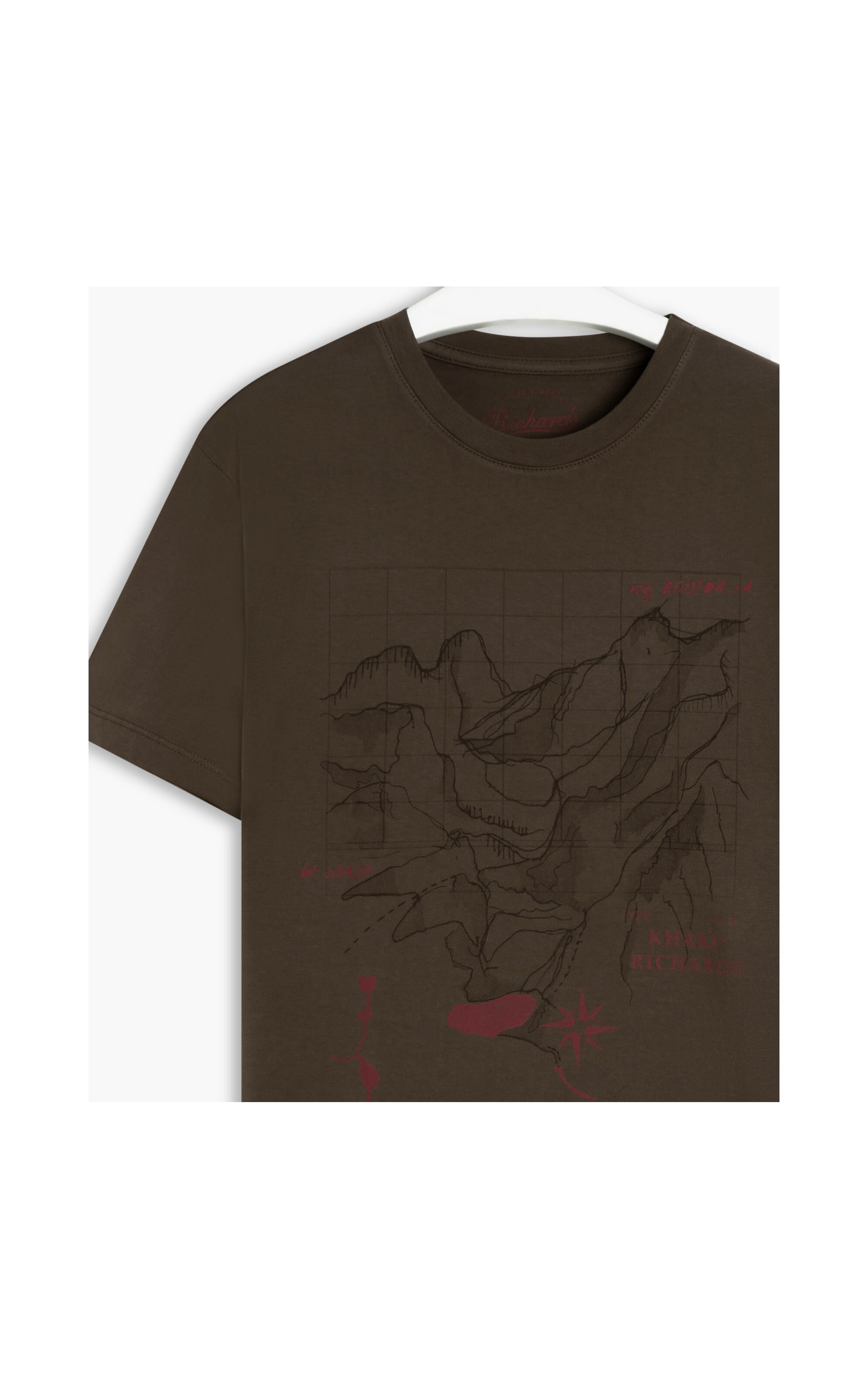 T-Shirt Mm Grid Montanhas Mc Tabaco