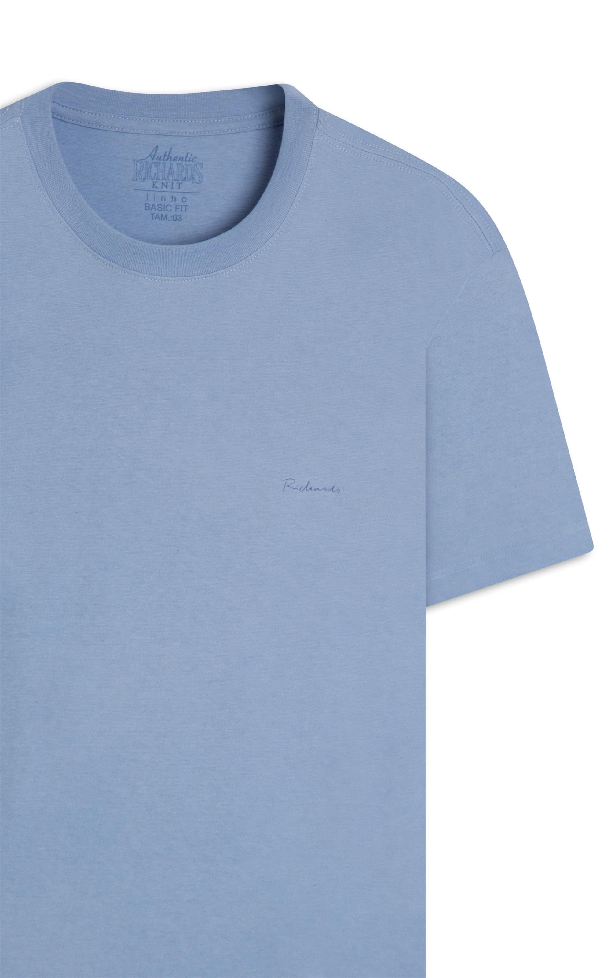 T-Shirt Mm Linen Ethereal Costas Bf Azul Chofer