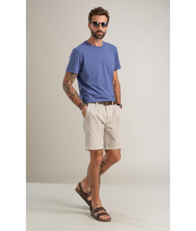 T-Shirt Mm Linen Ethereal Costas Bf Azul Chofer