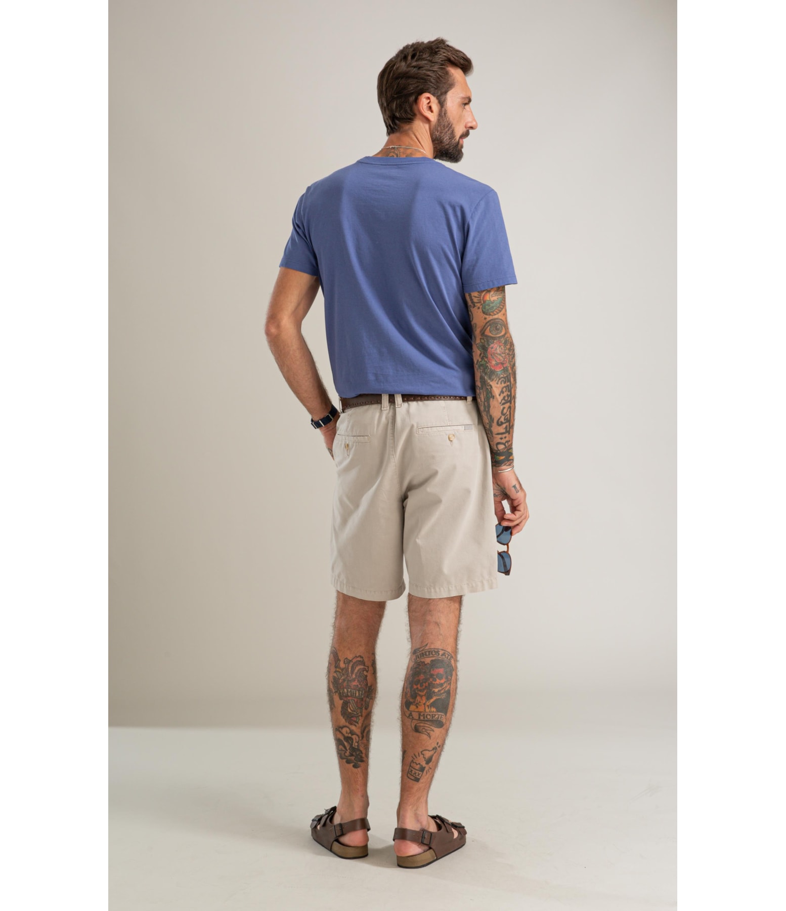 T-Shirt Mm Linen Ethereal Costas Bf Azul Chofer