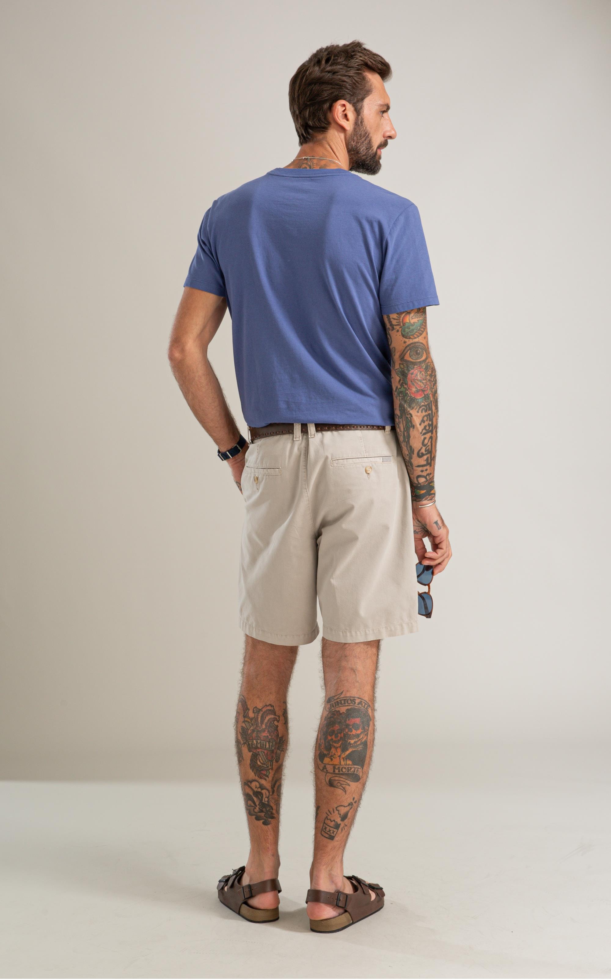 T-Shirt Mm Linen Ethereal Costas Bf Azul Chofer