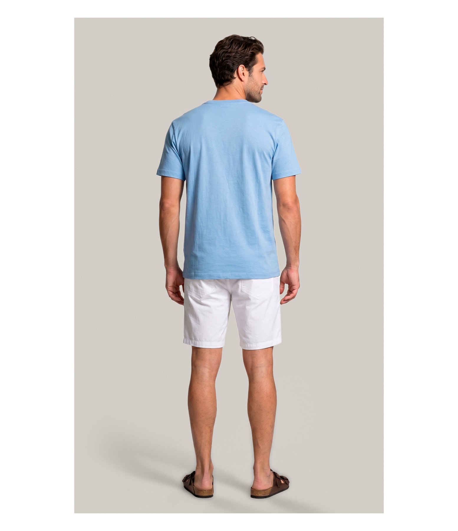 T-Shirt Mm Linen Mc Bf Azul Chofer