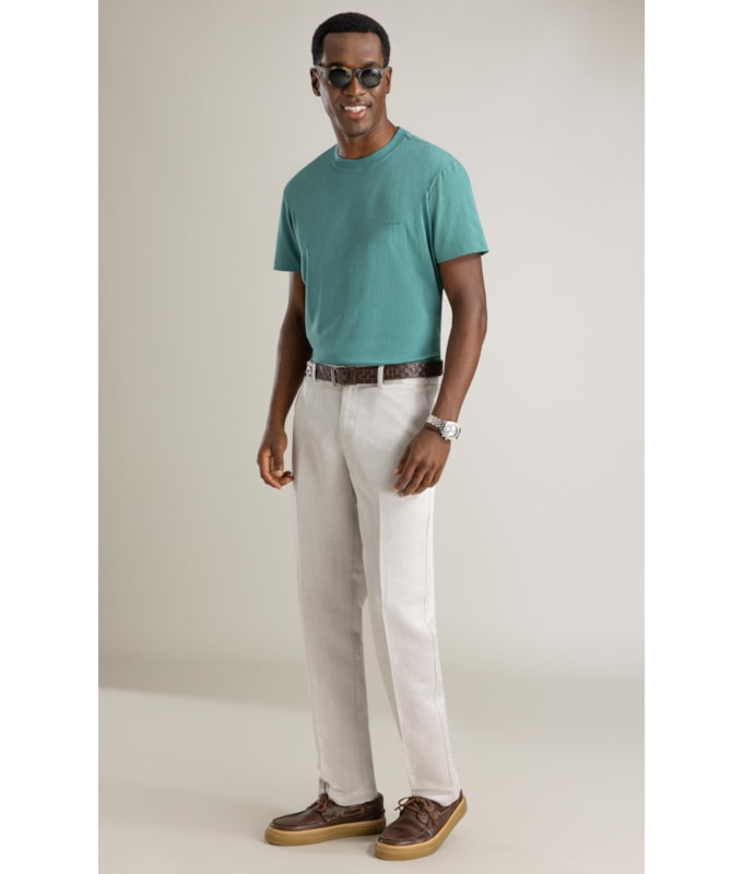 T-Shirt Mm Linen Mc Bf  Esmeralda
