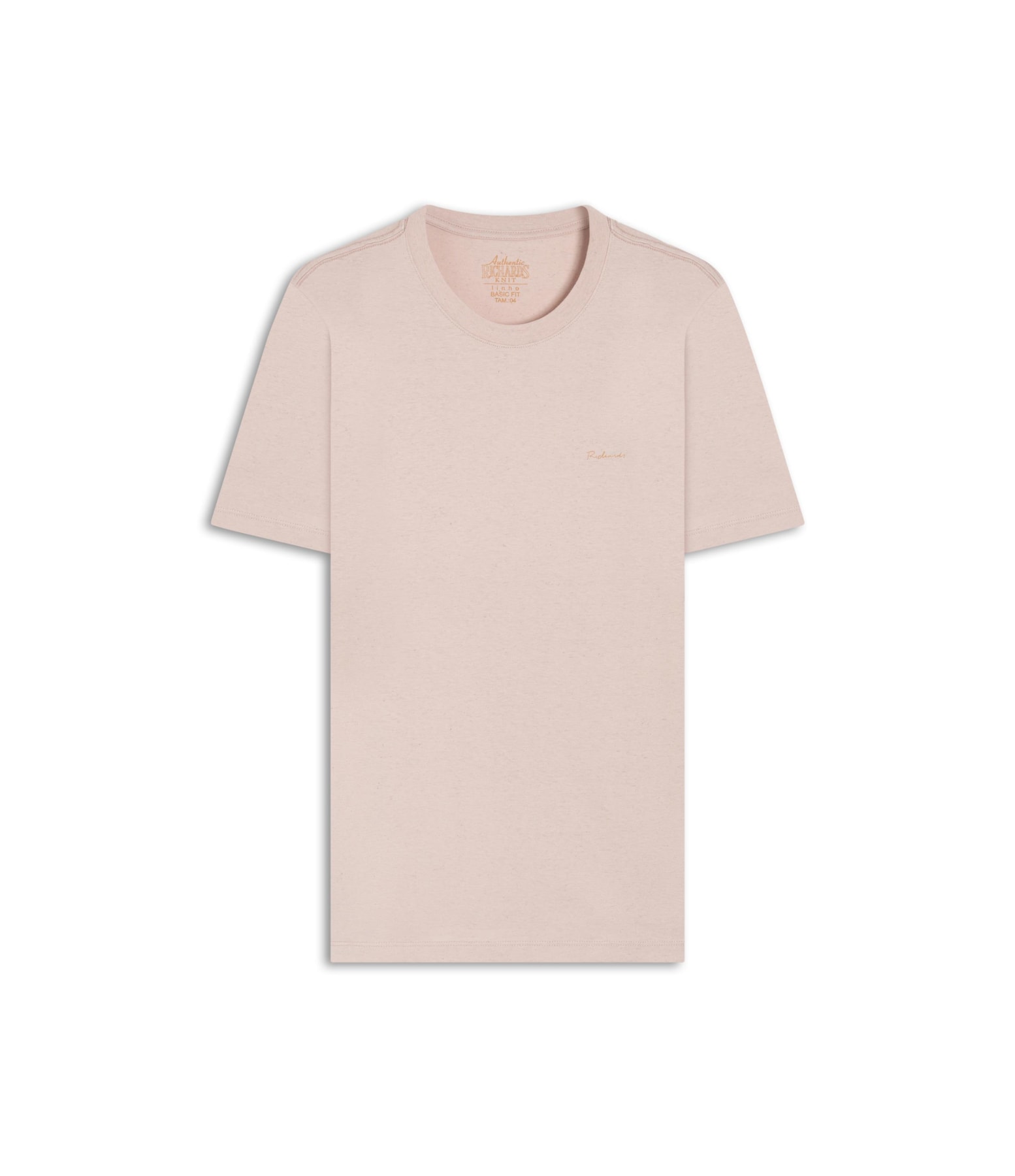 T-Shirt Mm Linho Mc Bf Pessego