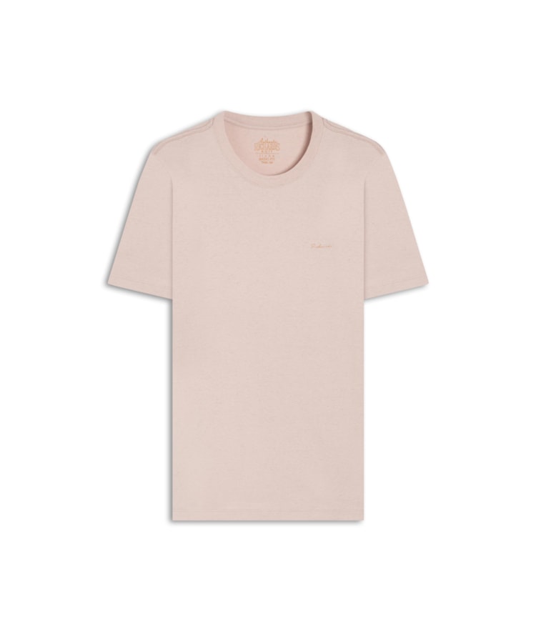 T-Shirt Mm Linho Mc Bf Pessego