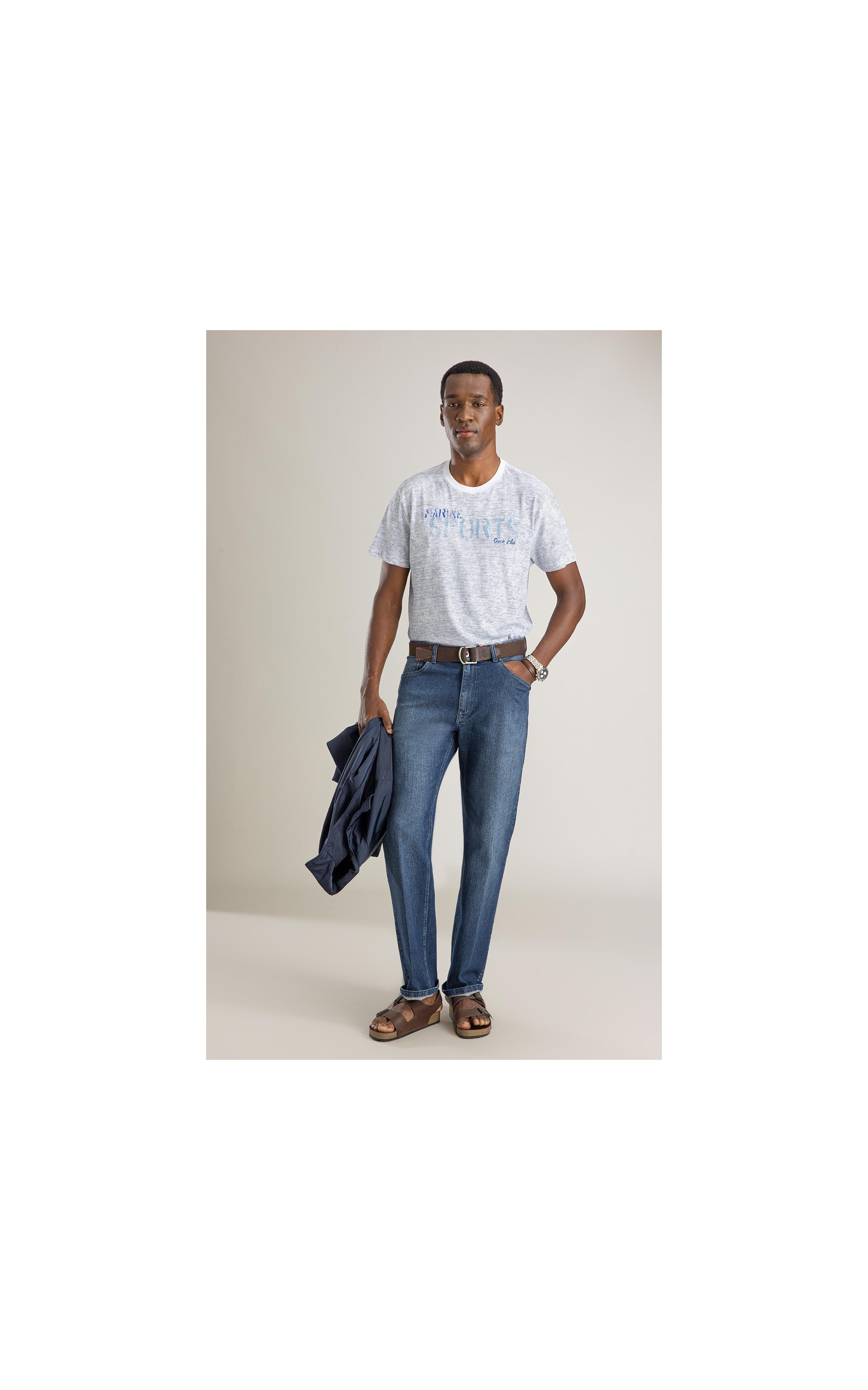 T-Shirt Mm Listrada Marine Sport Bf Marinho