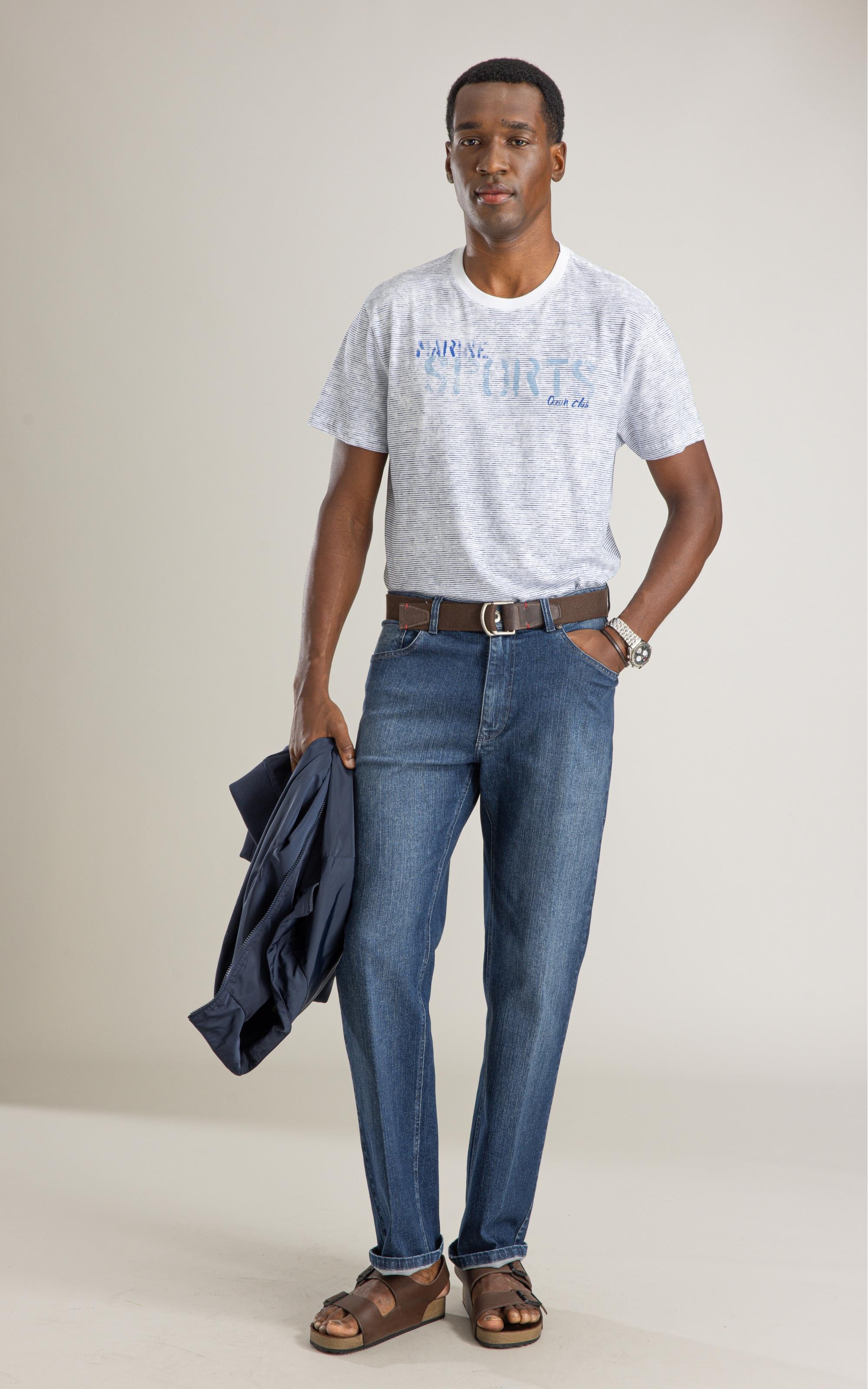 T-Shirt Mm Listrada Marine Sport Bf Marinho