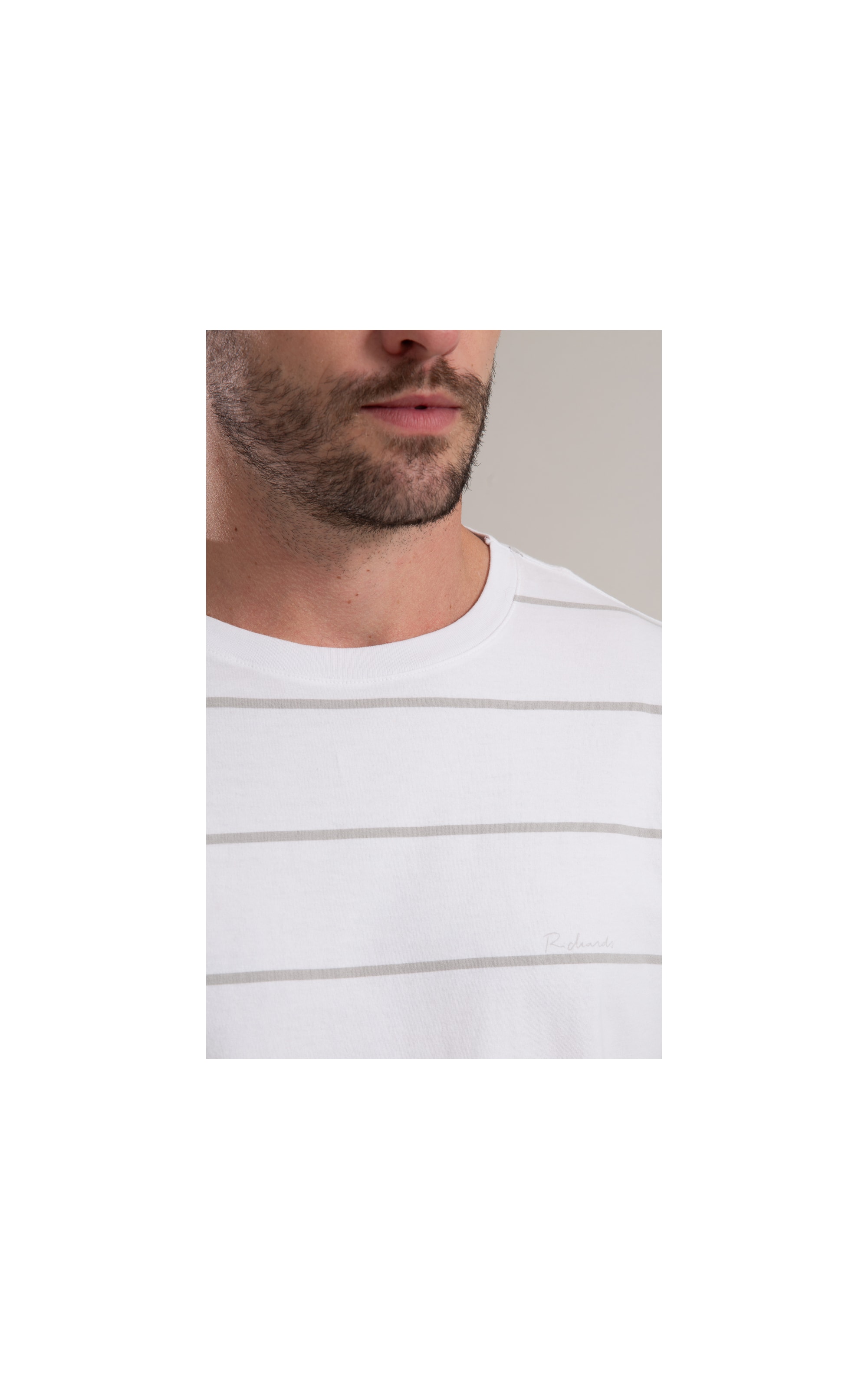 T-Shirt Mm Listrado New Branco