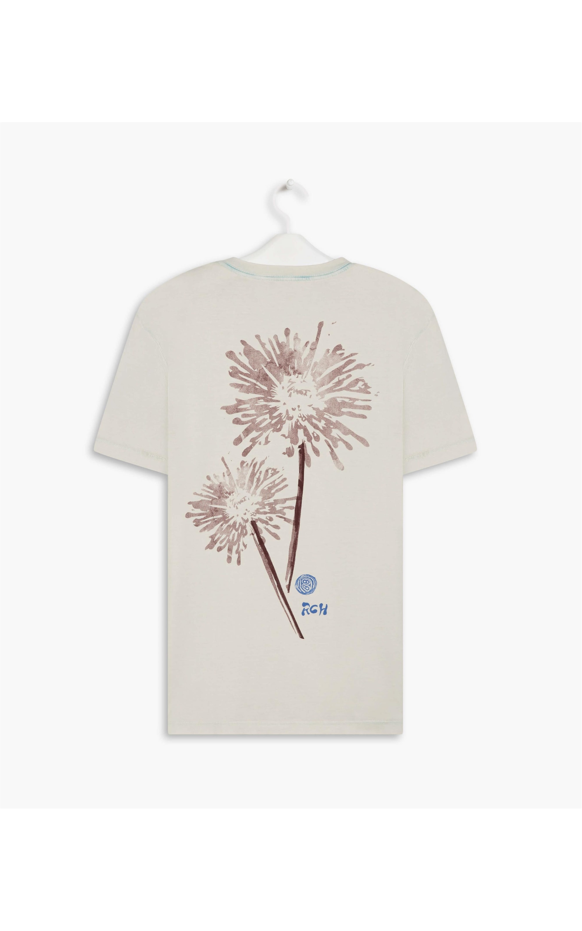 T-Shirt Mm Marble Crisantemo Off White