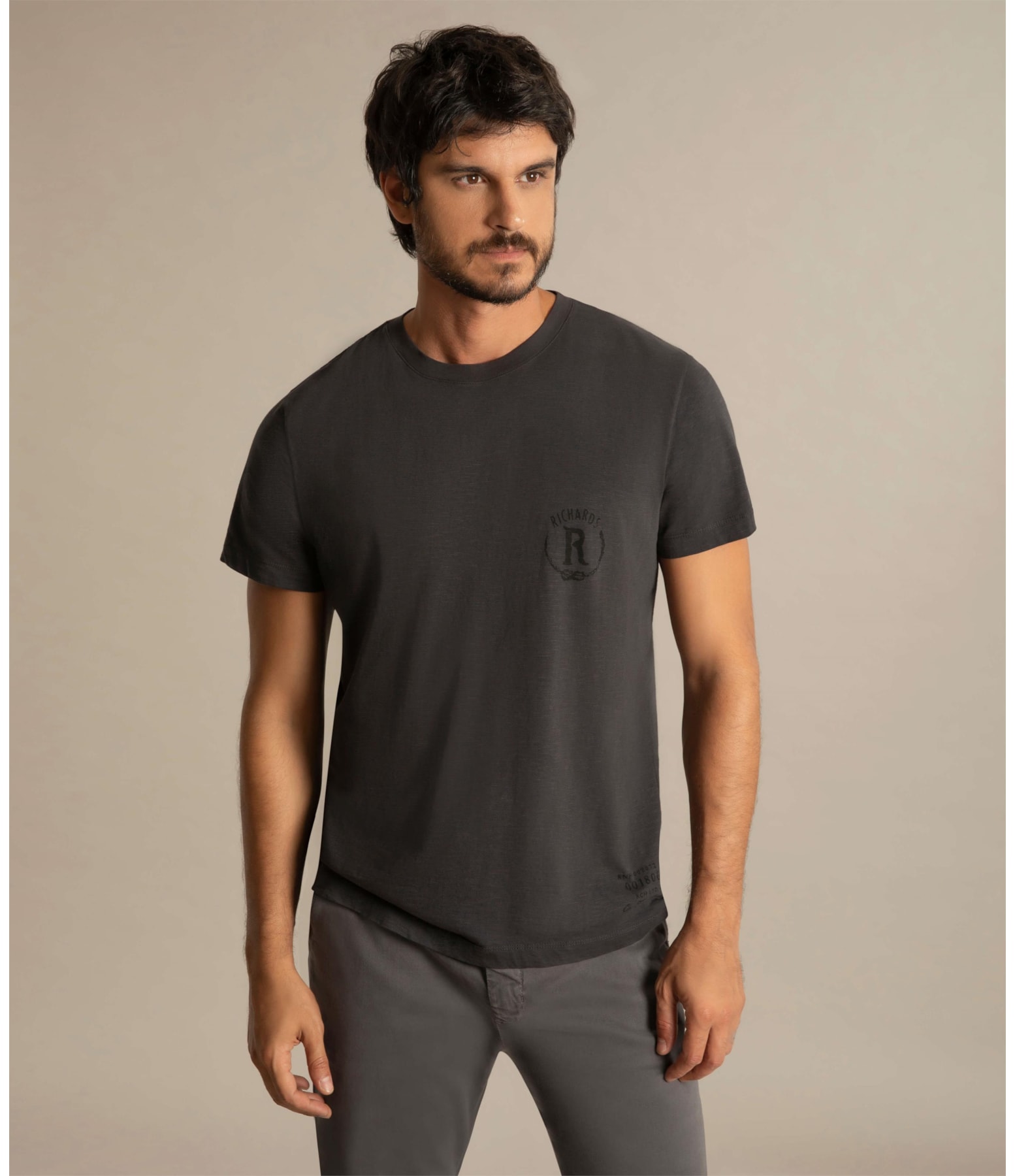 T-Shirt Mm Mini Stripe Richards Grafite