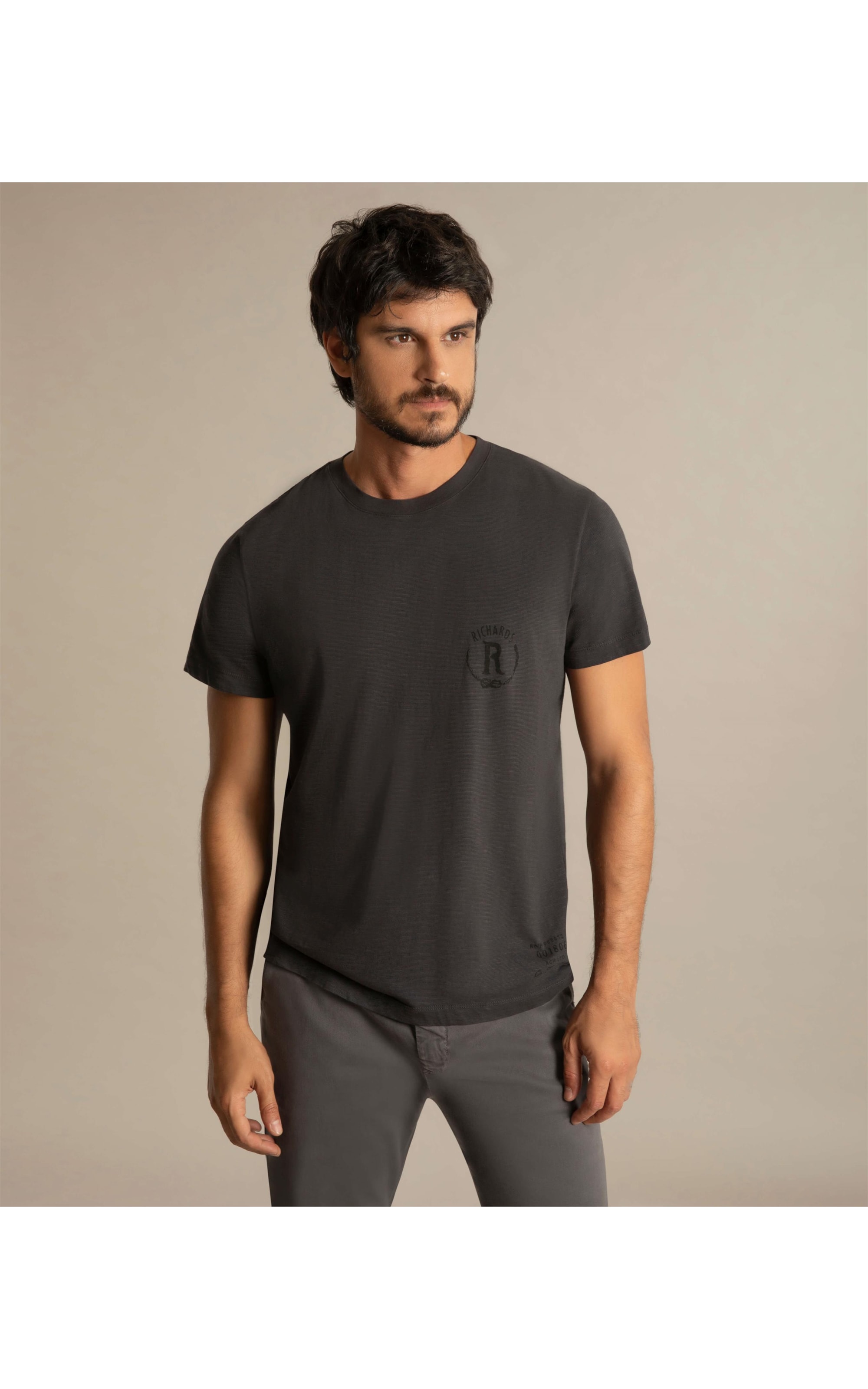 T-Shirt Mm Mini Stripe Richards Grafite