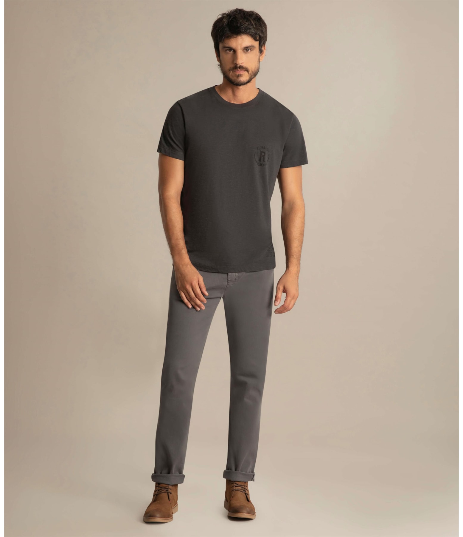 T-Shirt Mm Mini Stripe Richards Grafite