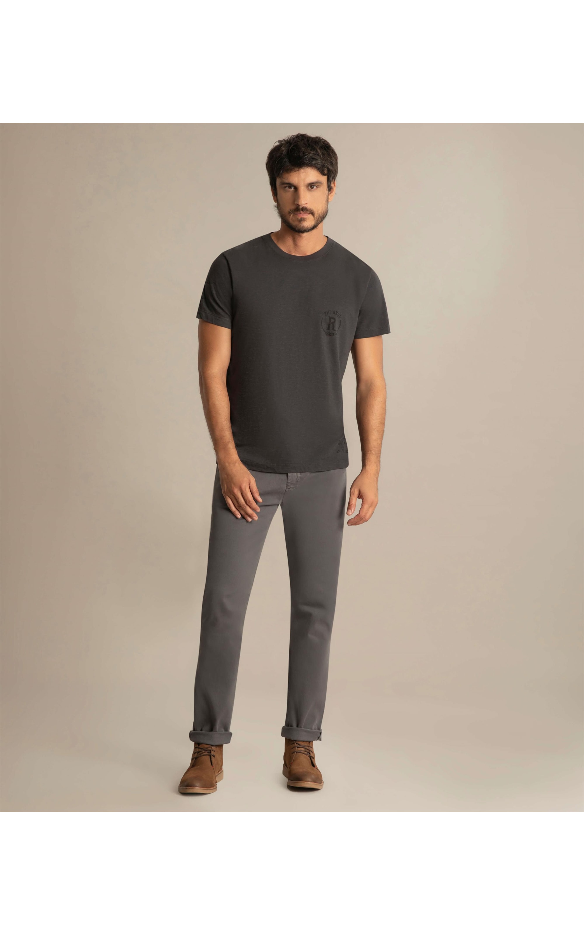 T-Shirt Mm Mini Stripe Richards Grafite