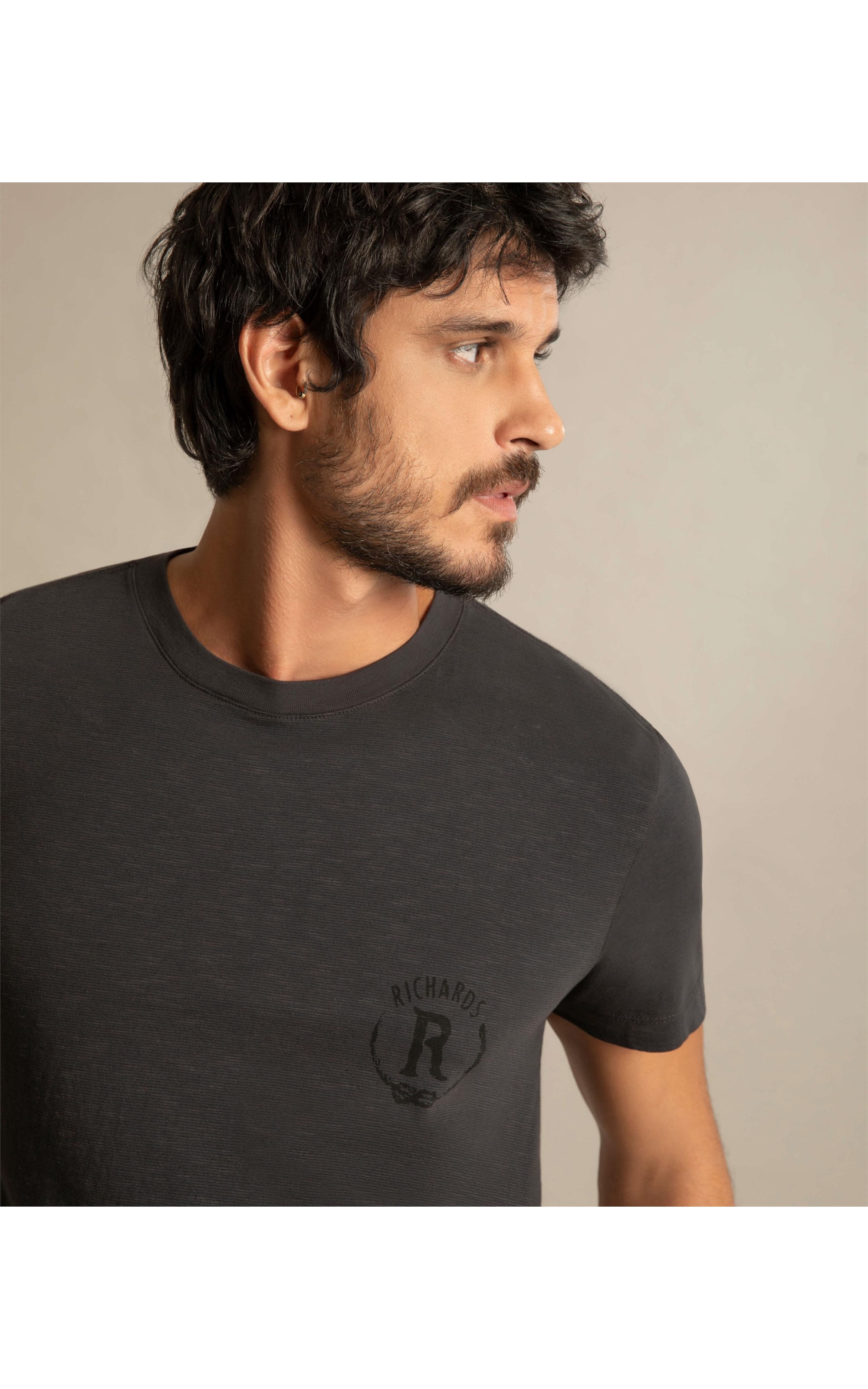 T-Shirt Mm Mini Stripe Richards Grafite