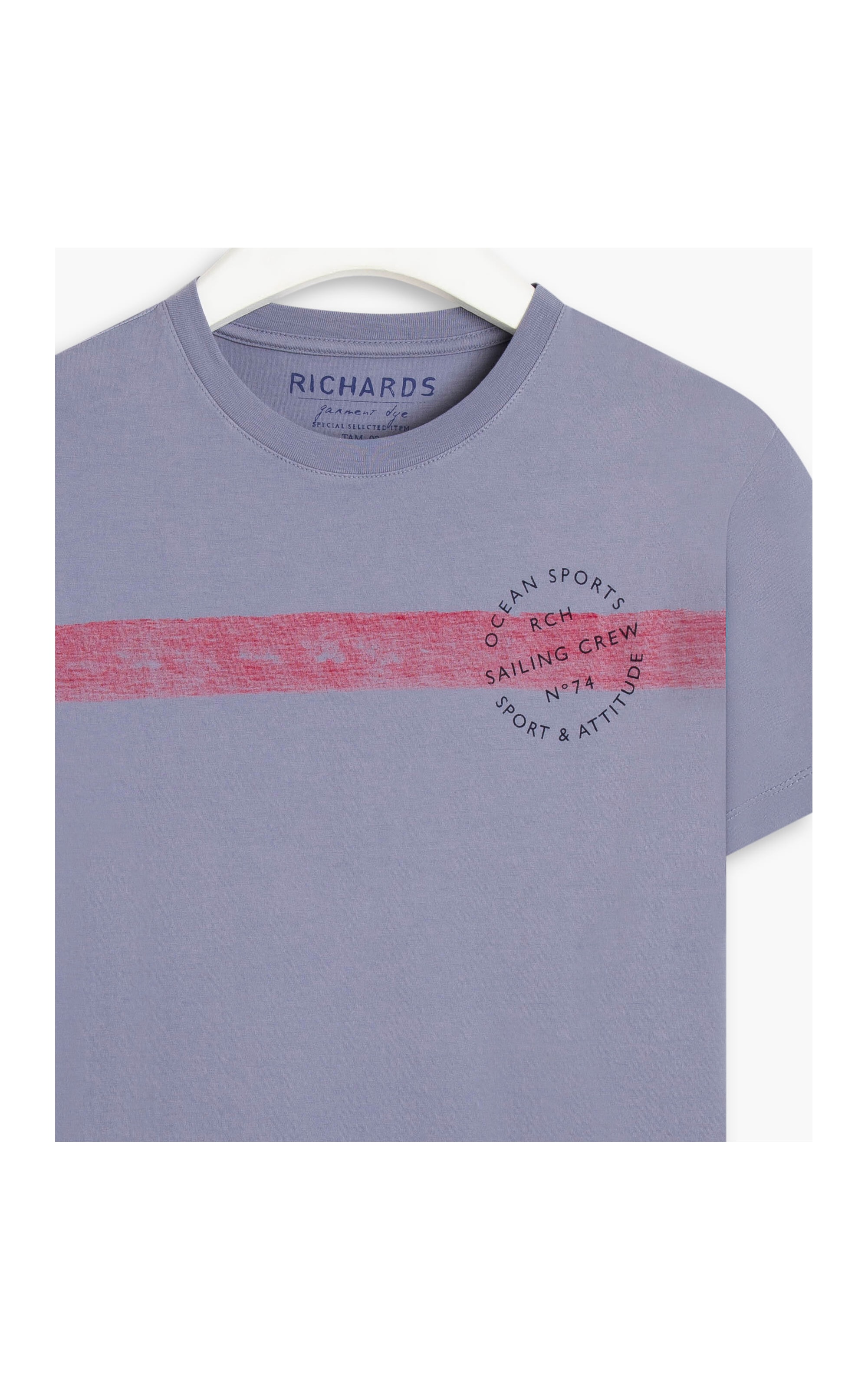 T-Shirt Mm  Mono  Strip Azul Pervante