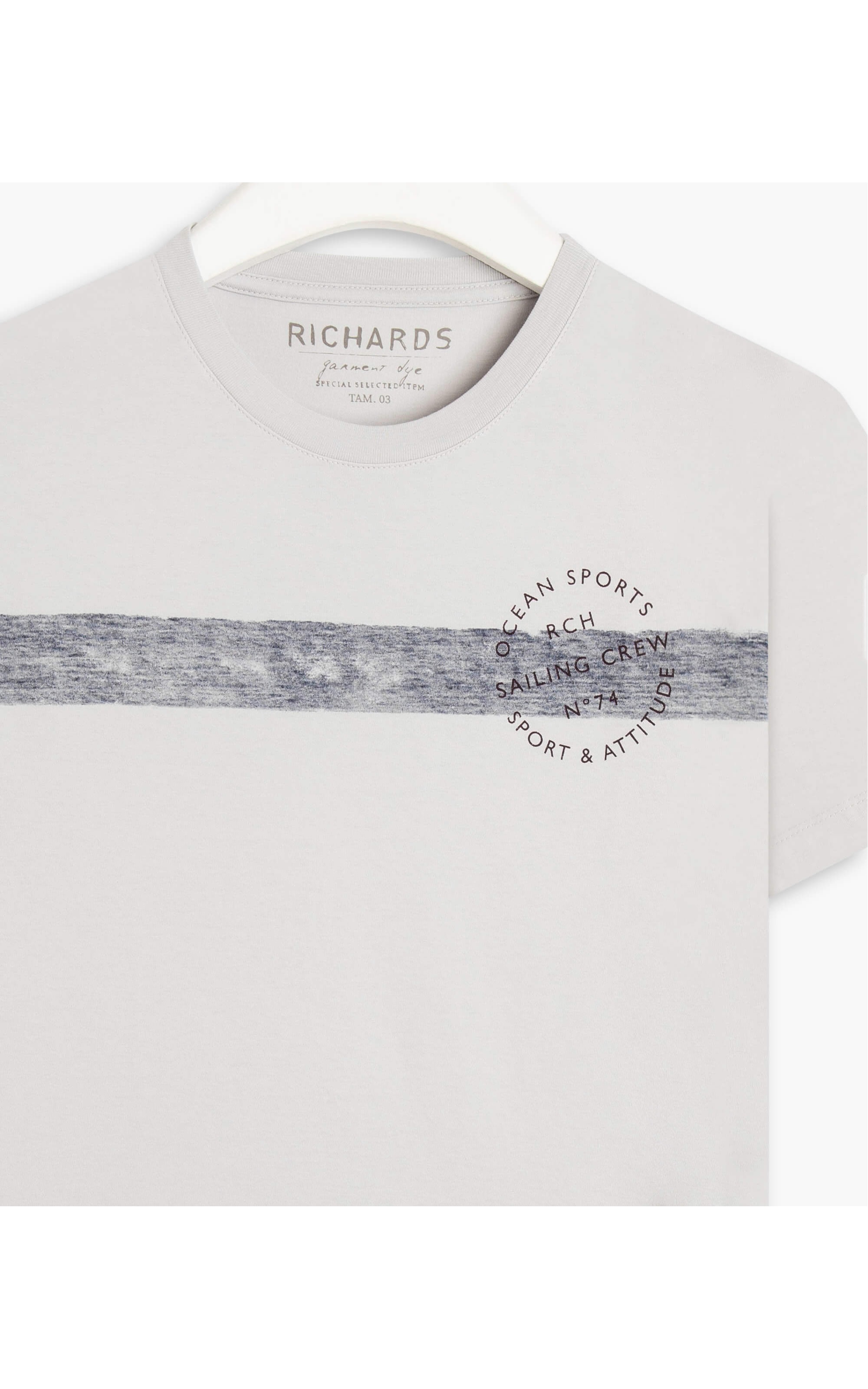 T-Shirt Mm  Mono  Strip Prata