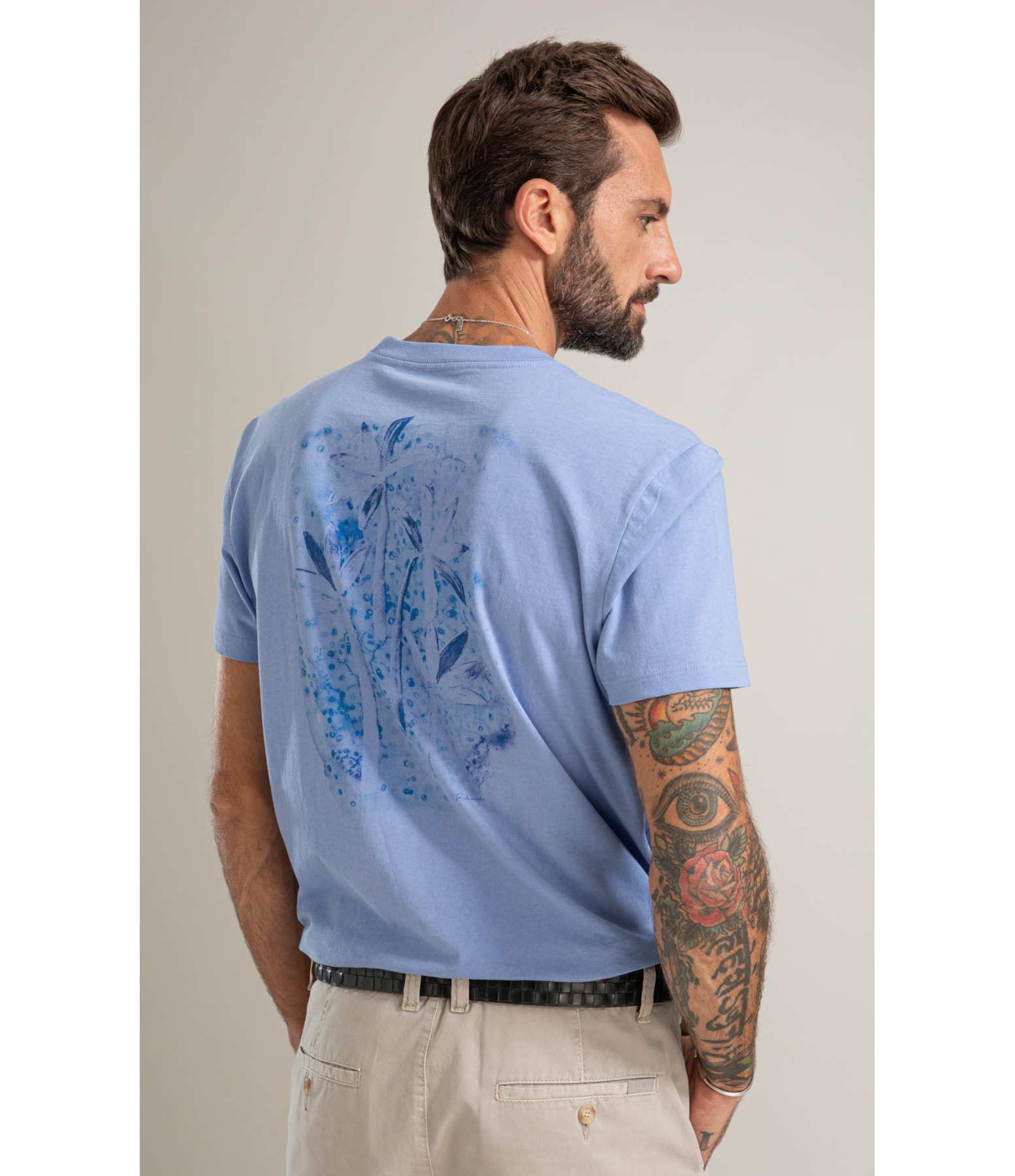 T-Shirt Mm New Property Basic Fit Azul Jeans