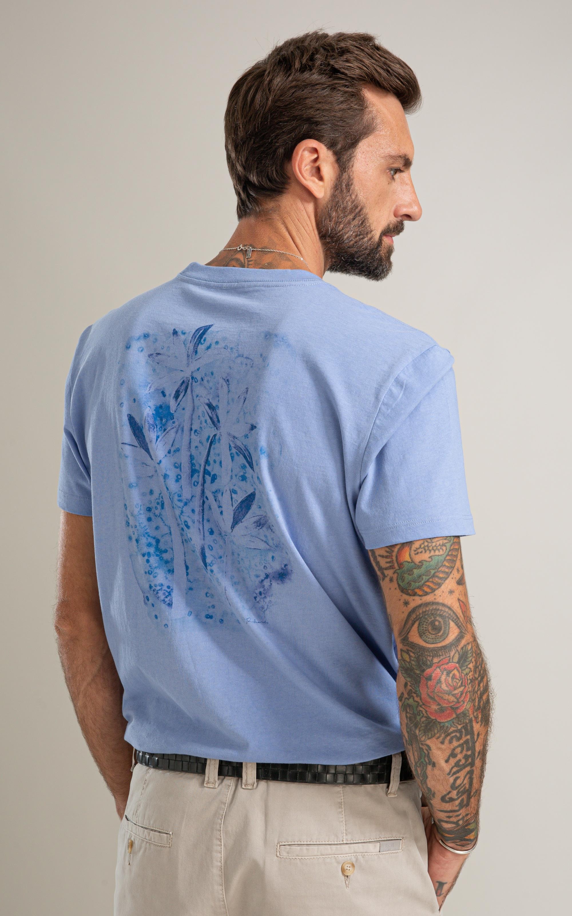 T-Shirt Mm New Property Basic Fit Azul Jeans