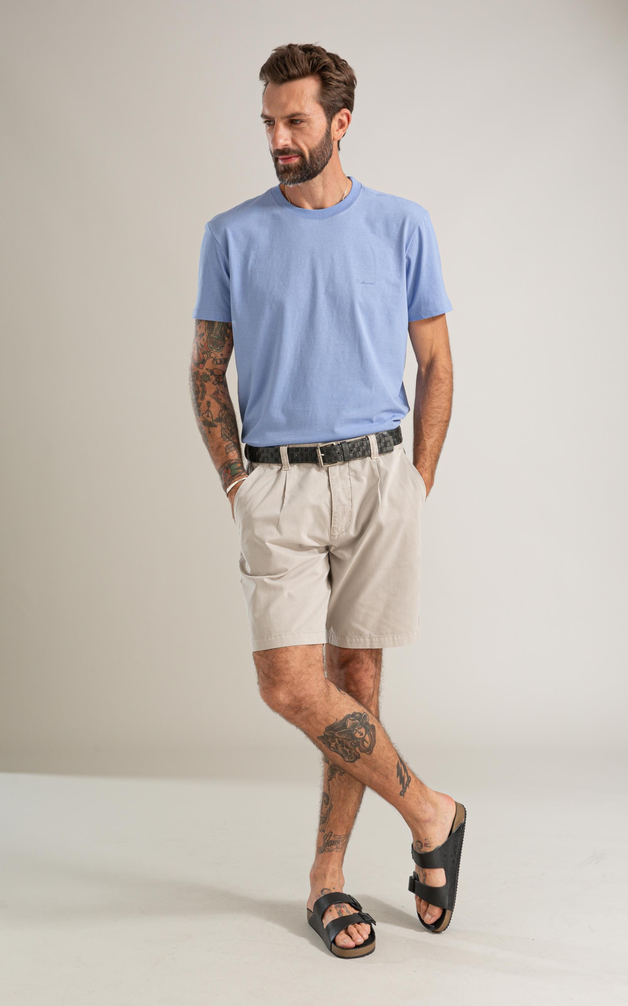 T-Shirt Mm New Property Basic Fit Azul Jeans