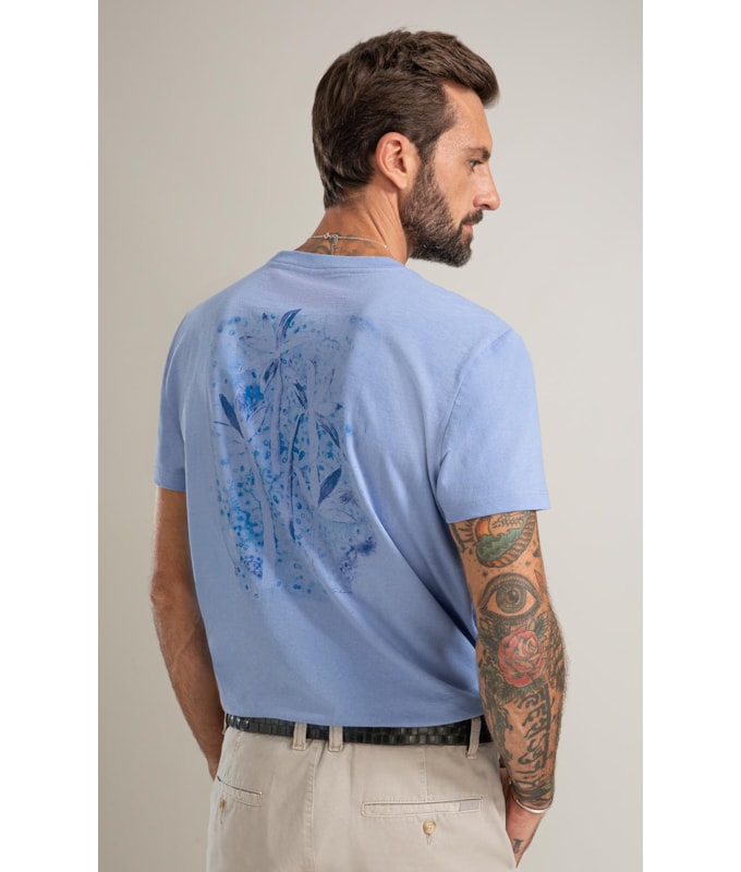 T-Shirt Mm New Property Basic Fit Azul Jeans