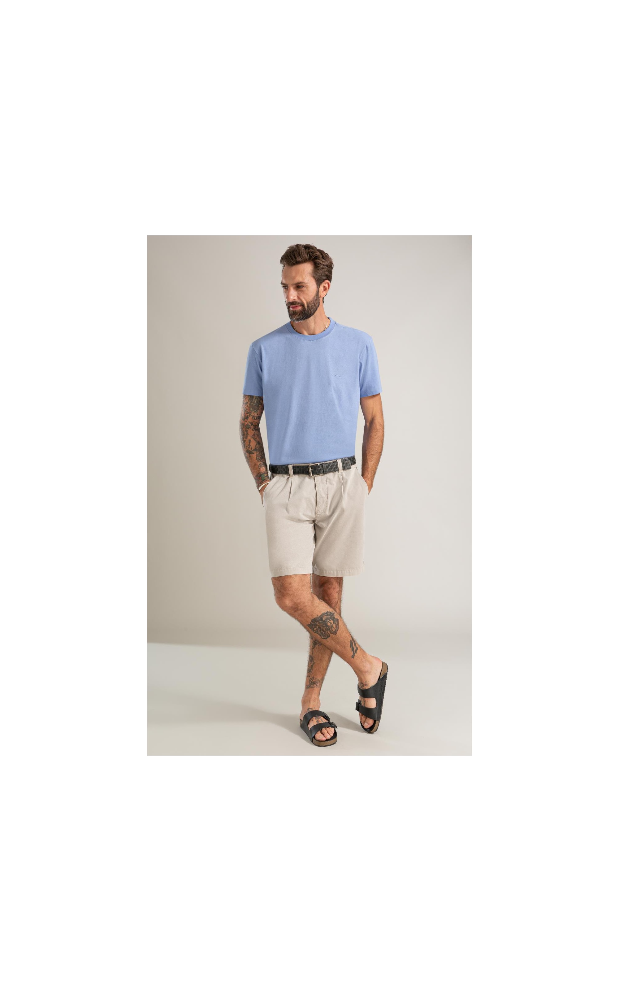 T-Shirt Mm New Property Basic Fit Azul Jeans