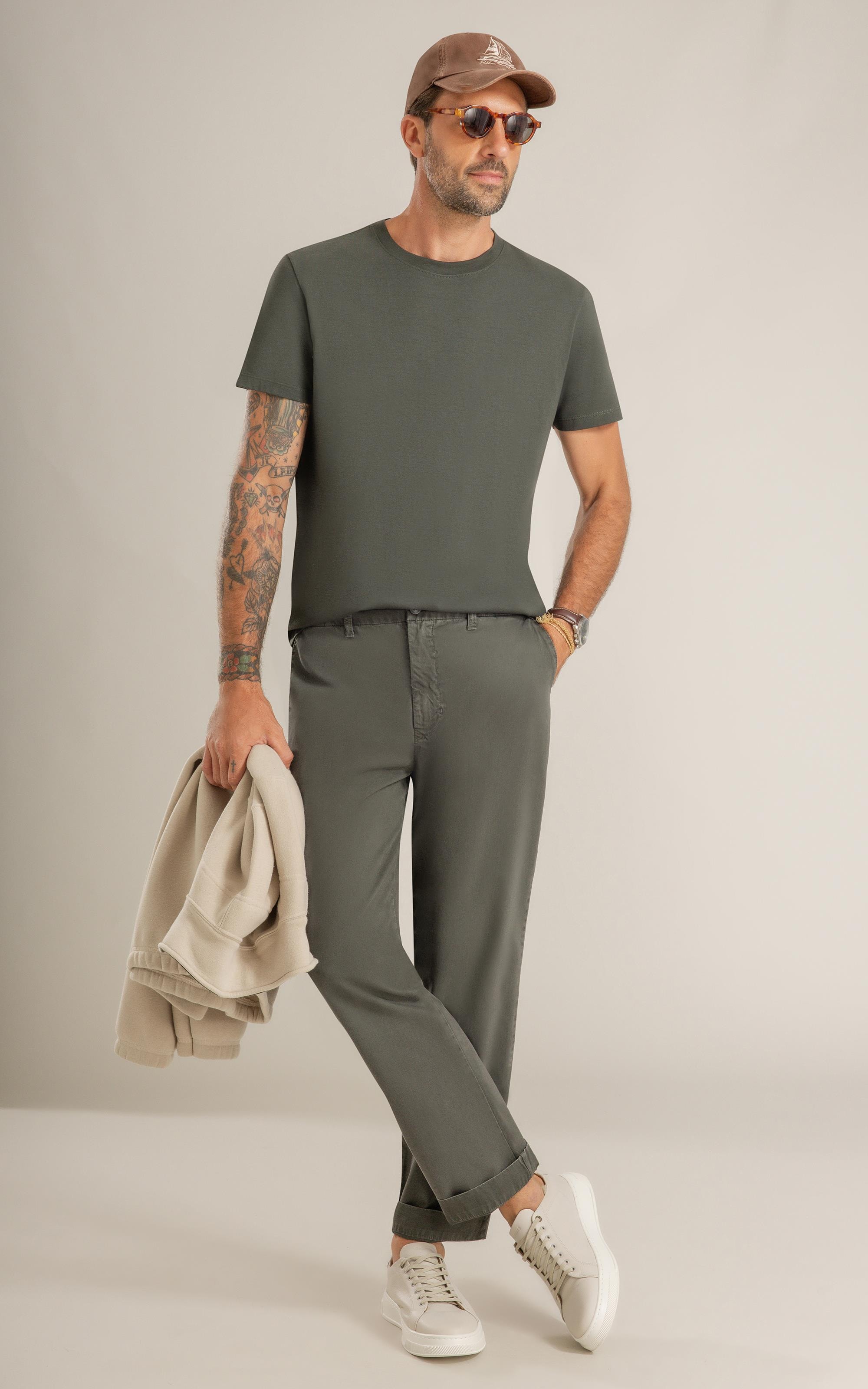 T-Shirt Mm New Property Basic Fit Verde Militar