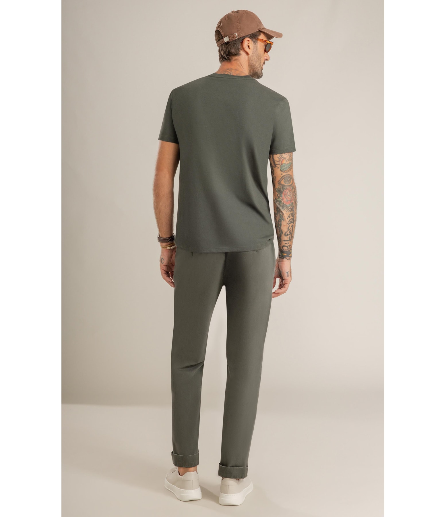 T-Shirt Mm New Property Basic Fit Verde Militar