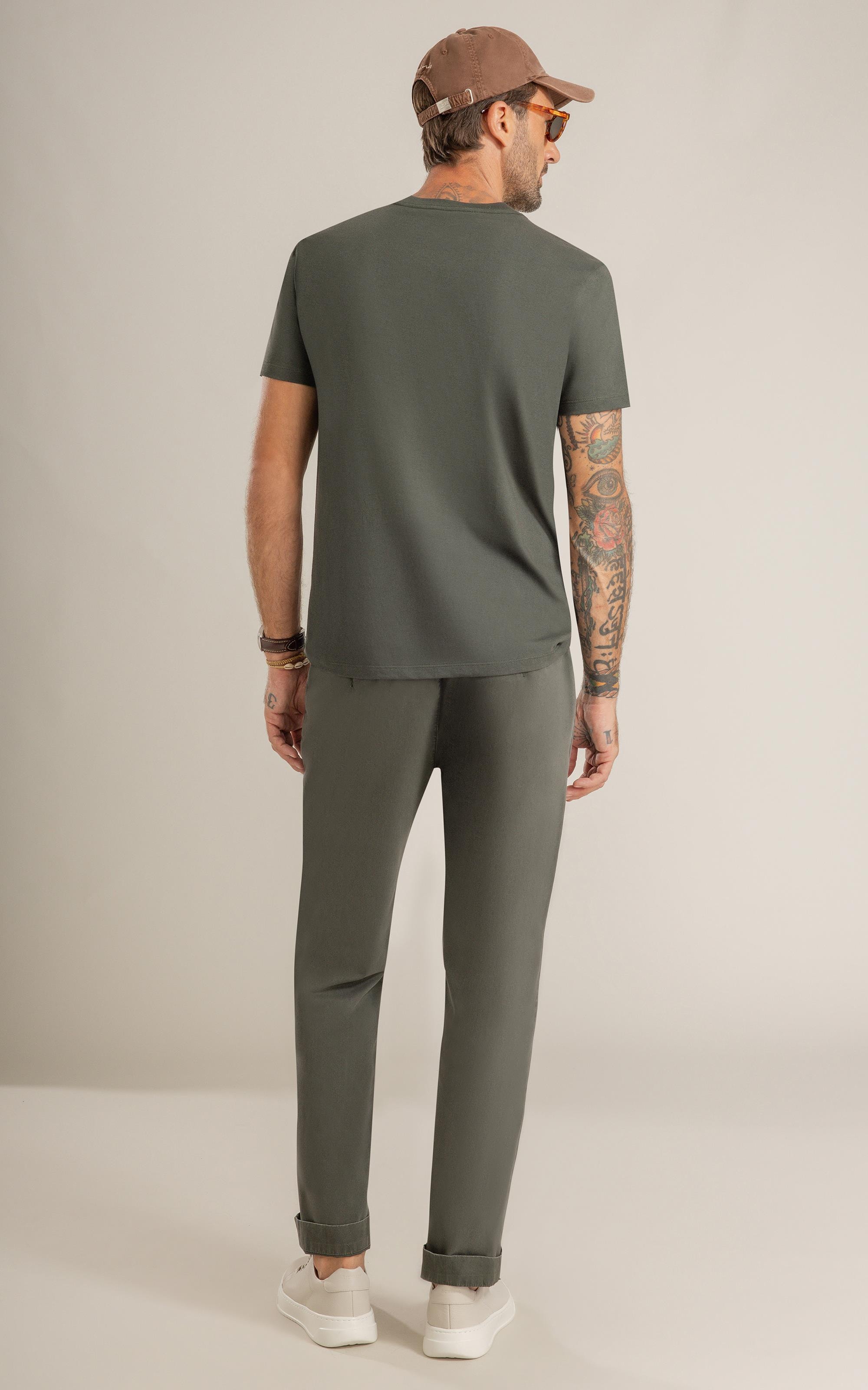 T-Shirt Mm New Property Basic Fit Verde Militar