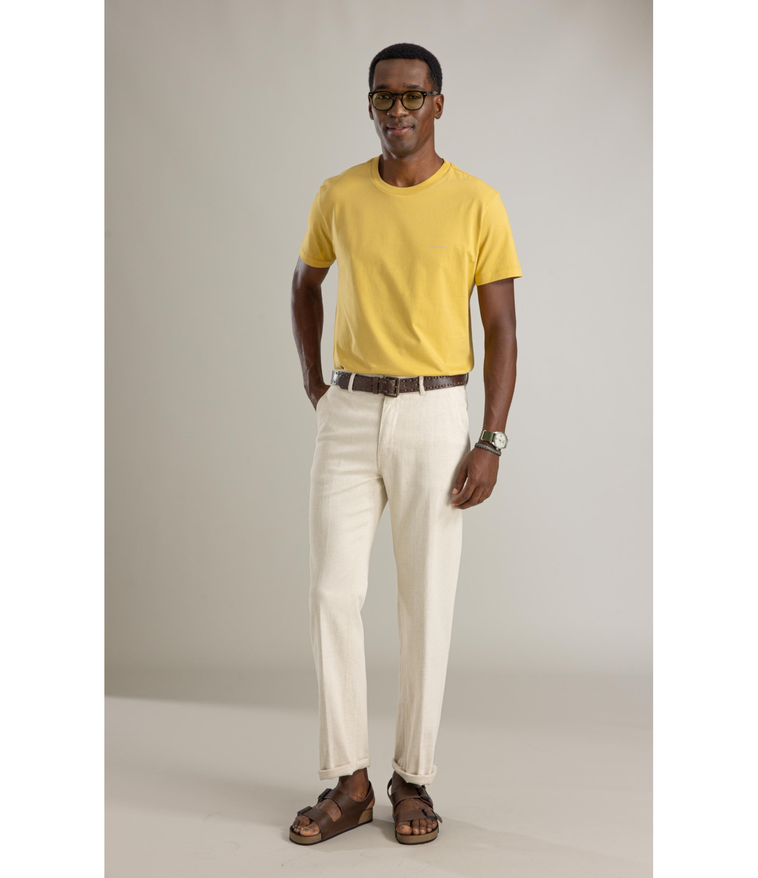 T-Shirt Mm Os Garotin Costas Bf Amarelo