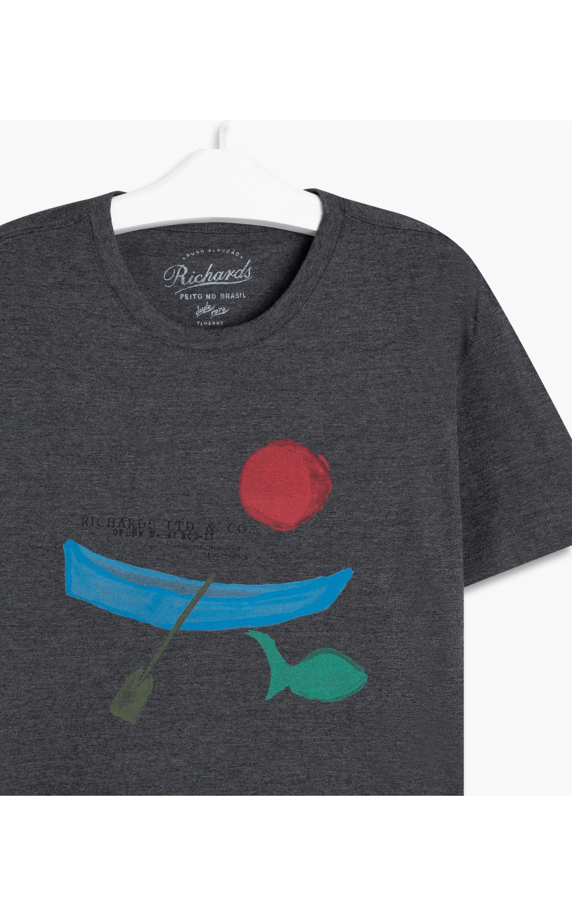 T-Shirt Mm Paddle Waves Chumbo Mescla