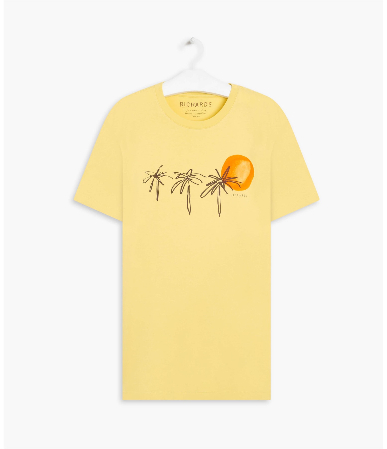 T-Shirt Mm Palm Tree Trace  Amarelo Claro