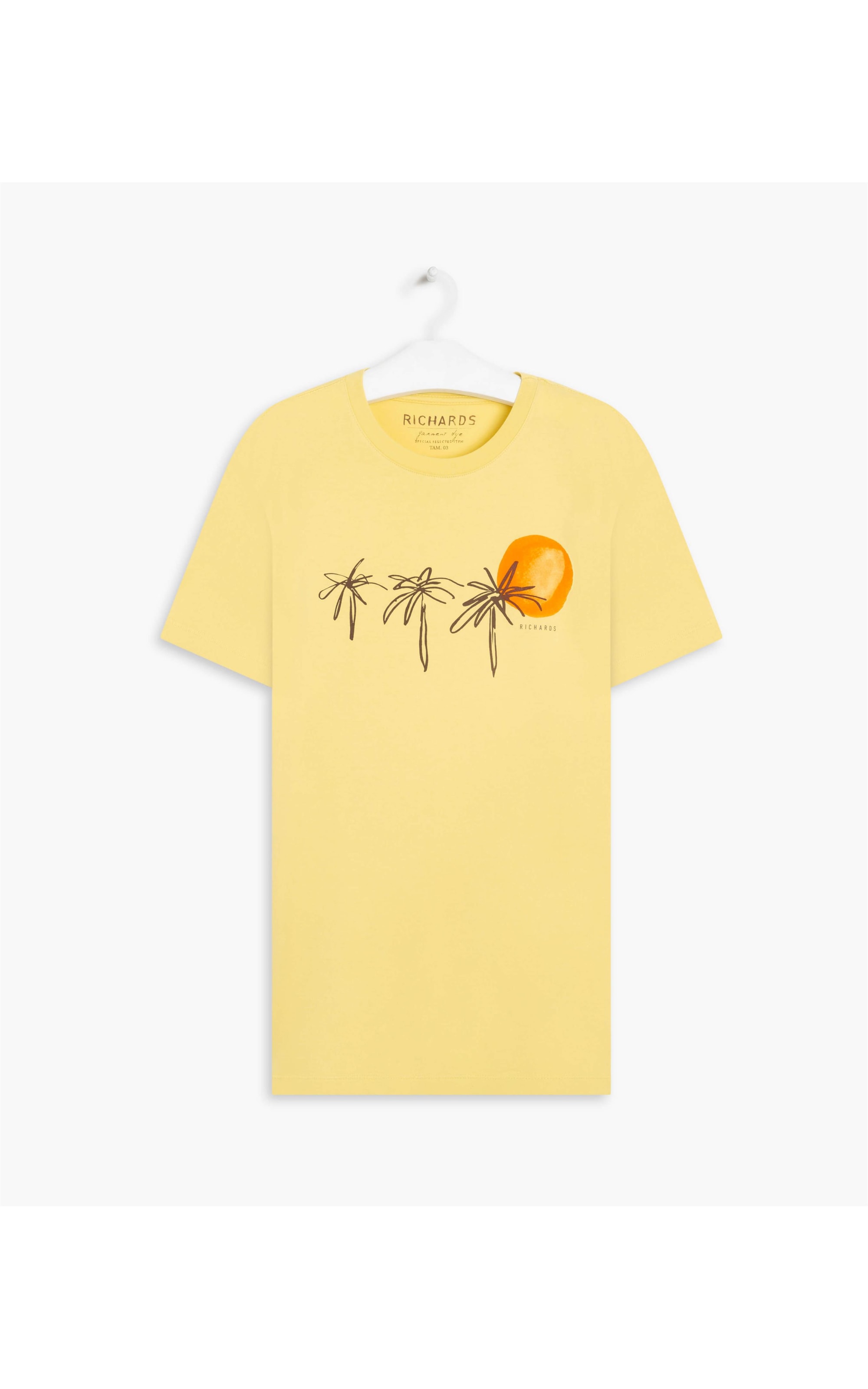 T-Shirt Mm Palm Tree Trace  Amarelo Claro