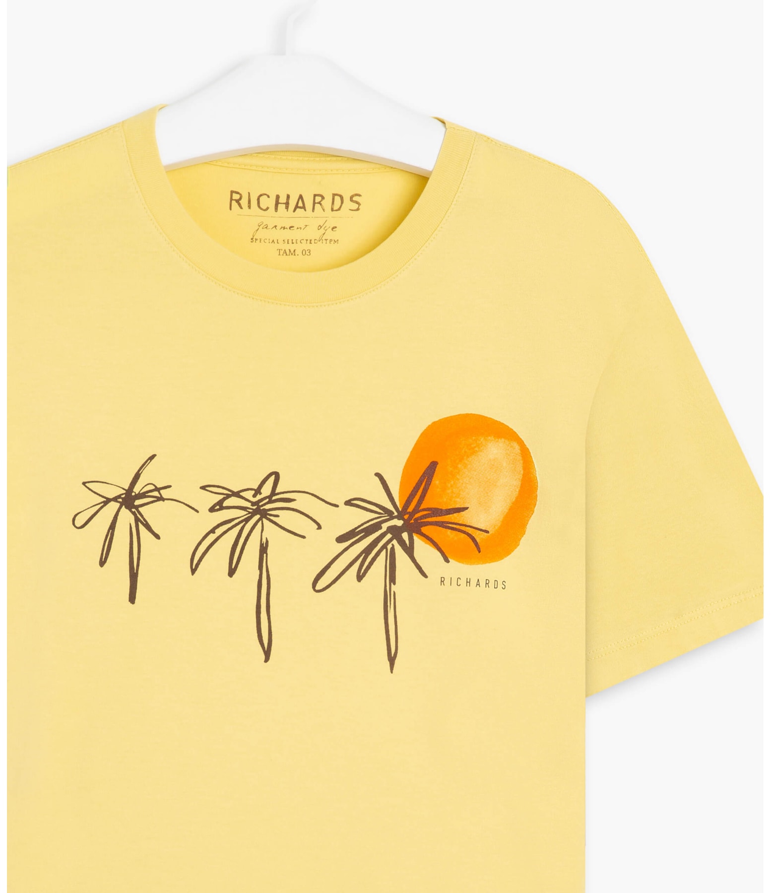 T-Shirt Mm Palm Tree Trace  Amarelo Claro