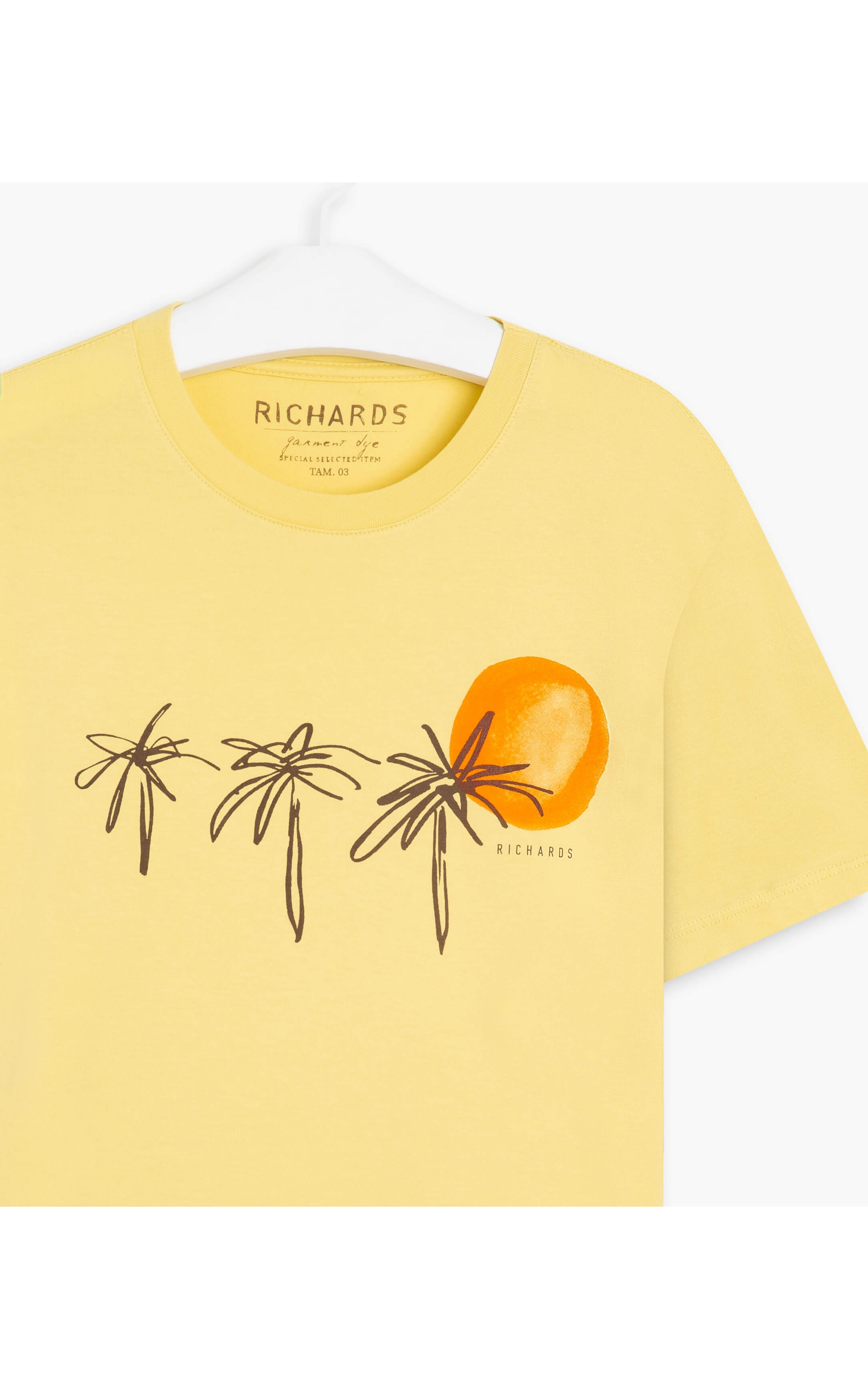 T-Shirt Mm Palm Tree Trace  Amarelo Claro