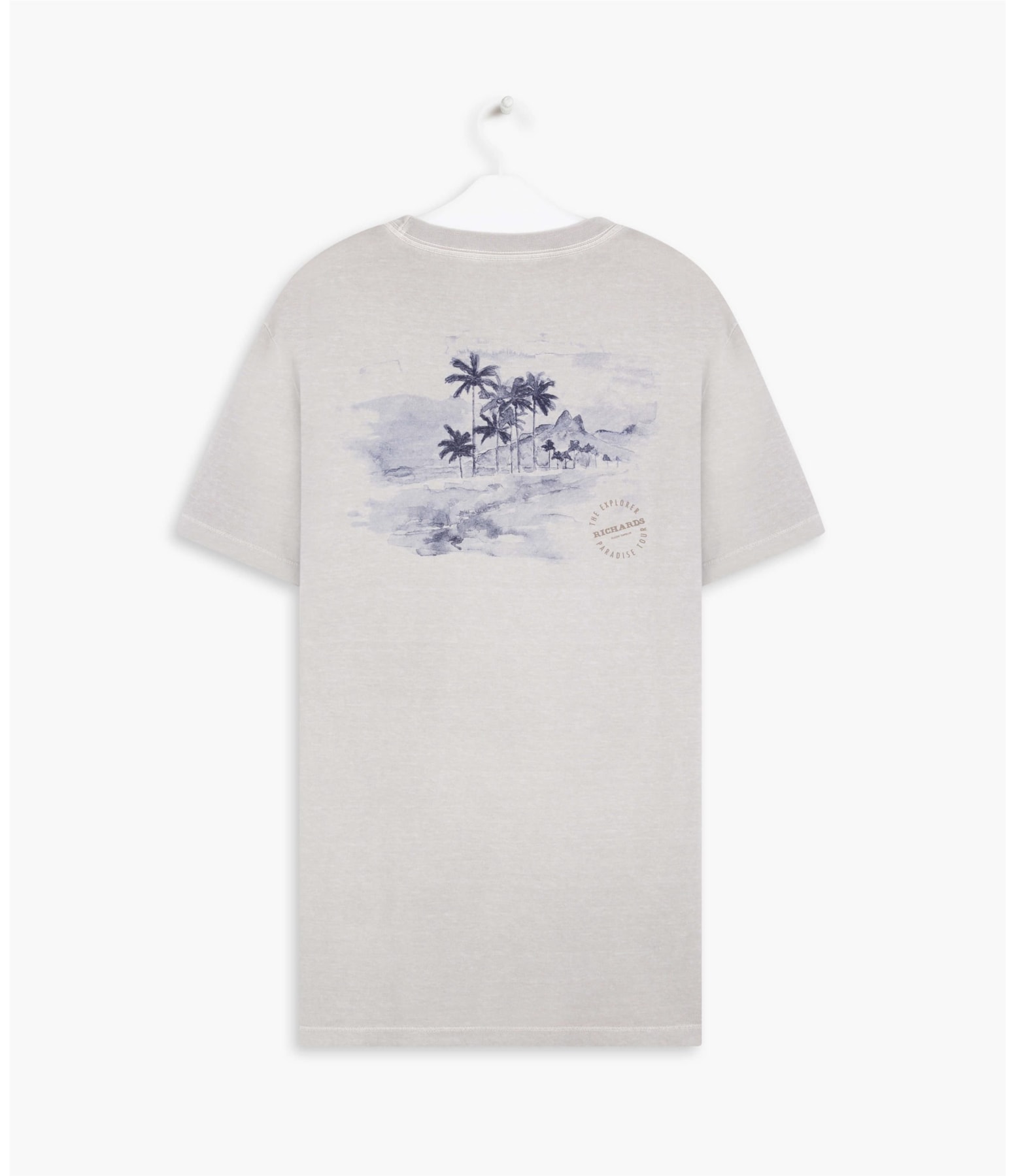 T-Shirt Mm Palm Trees Cinza Claro