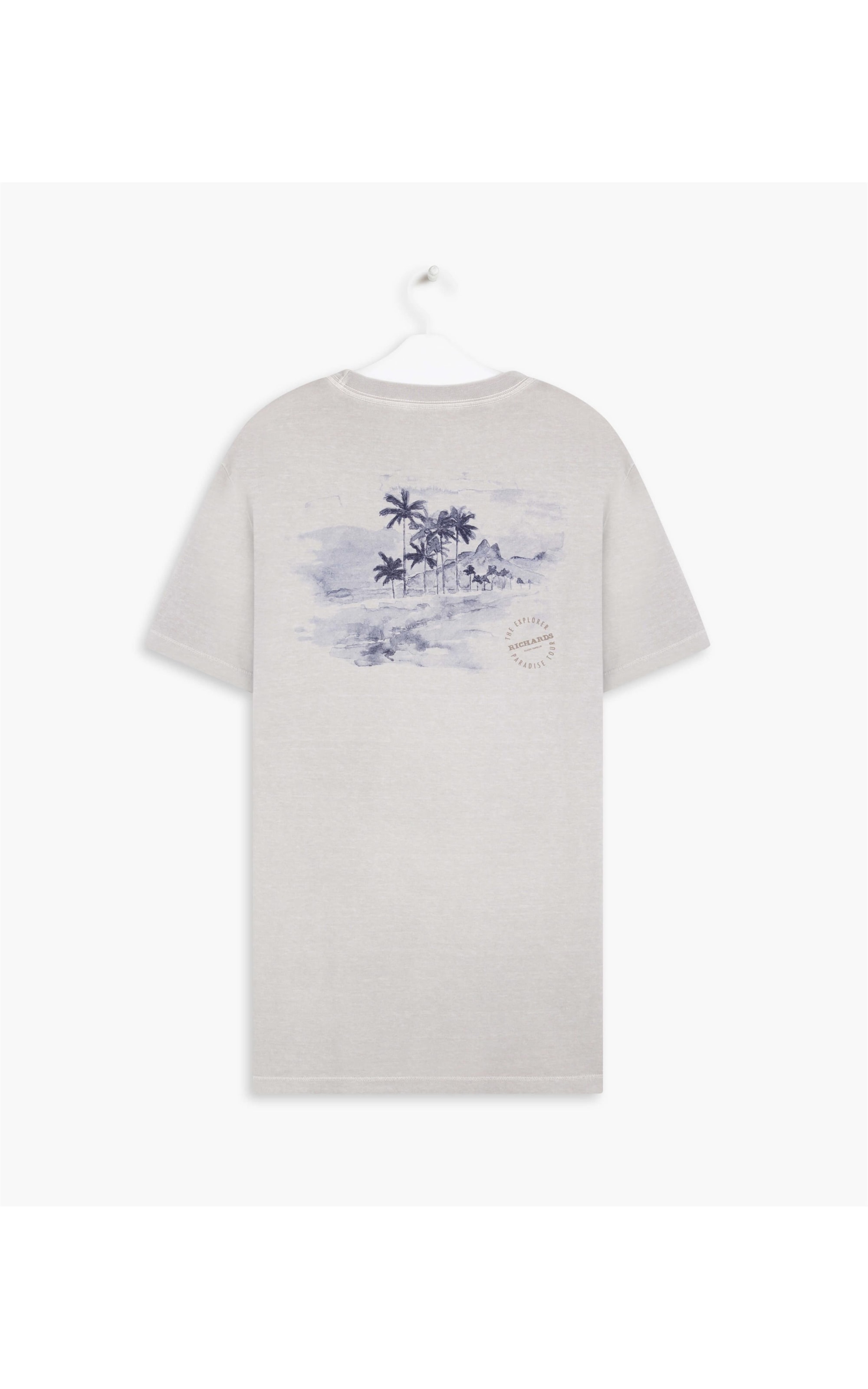 T-Shirt Mm Palm Trees Cinza Claro
