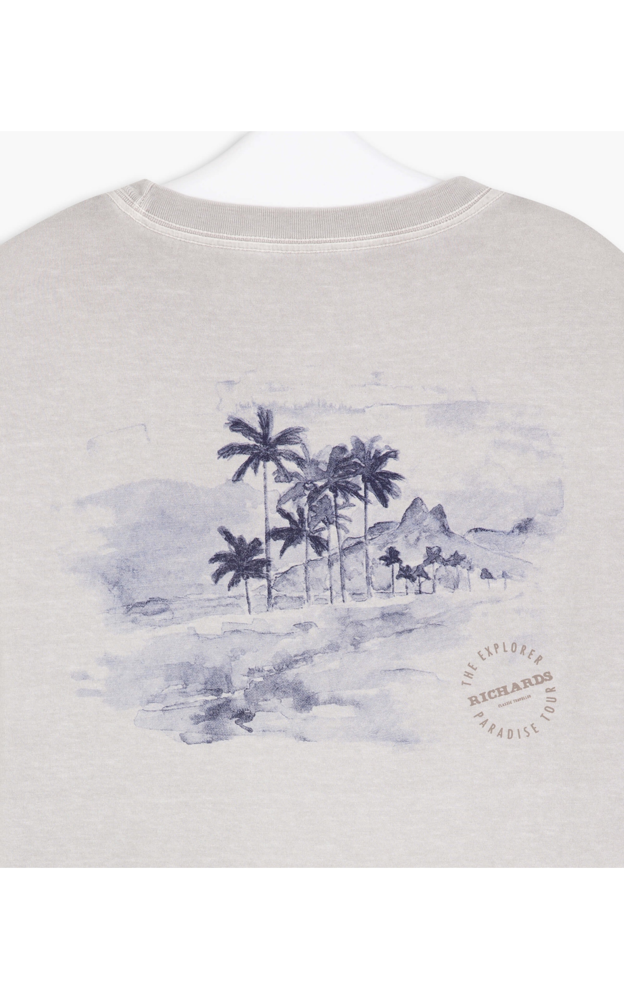 T-Shirt Mm Palm Trees Cinza Claro