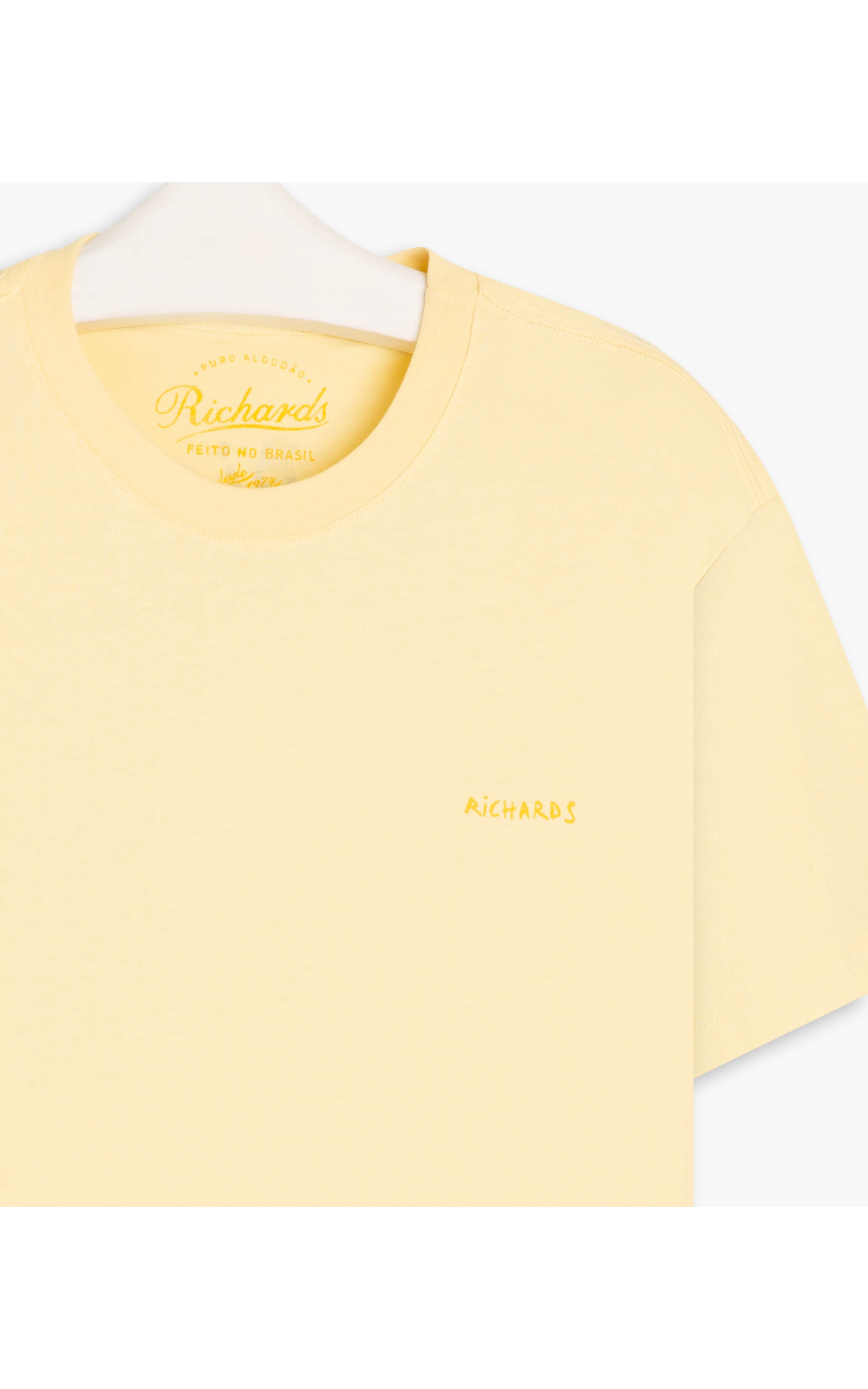 T-Shirt Mm Peace Hope Joy Amarelo Claro