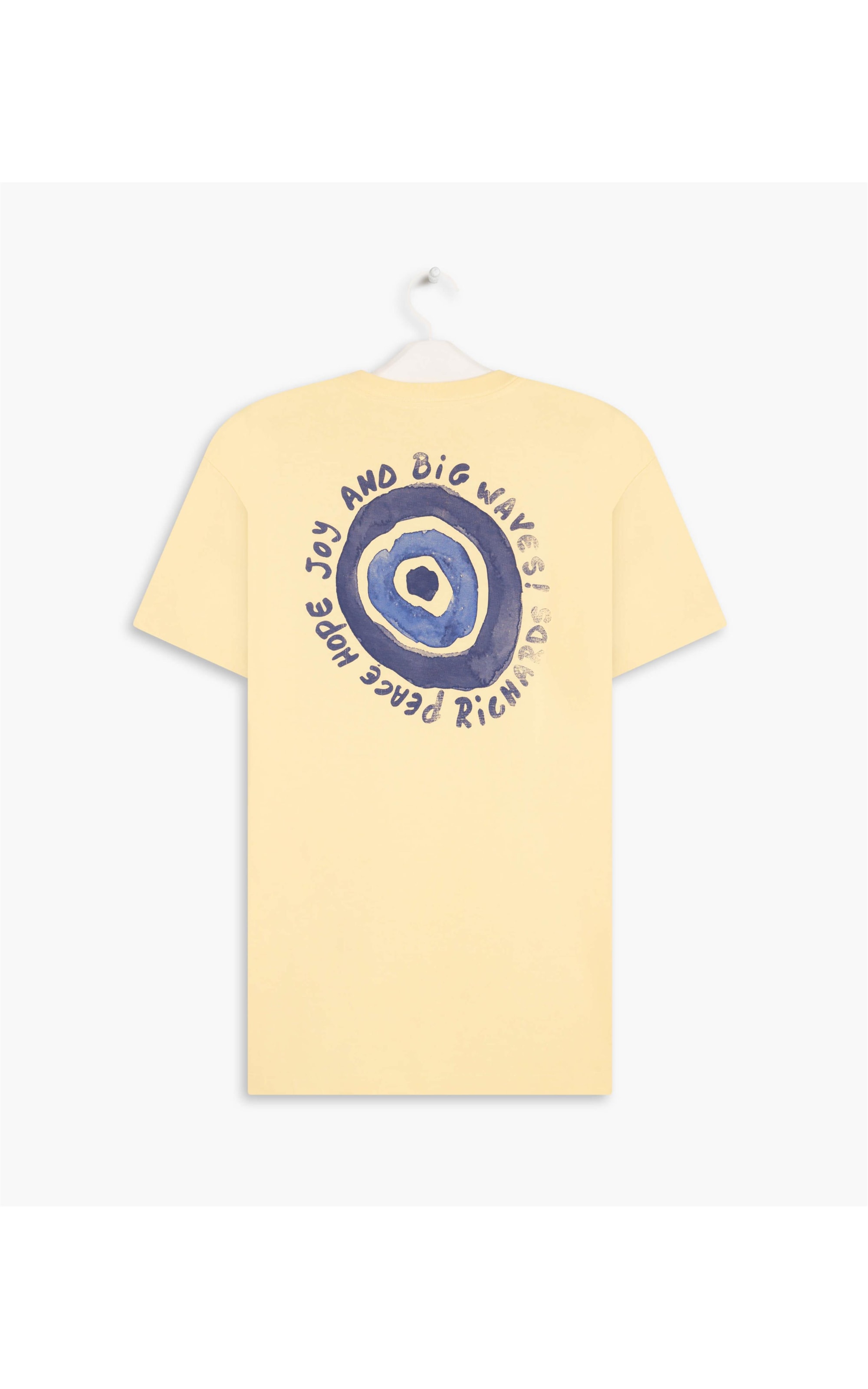 T-Shirt Mm Peace Hope Joy Amarelo Claro