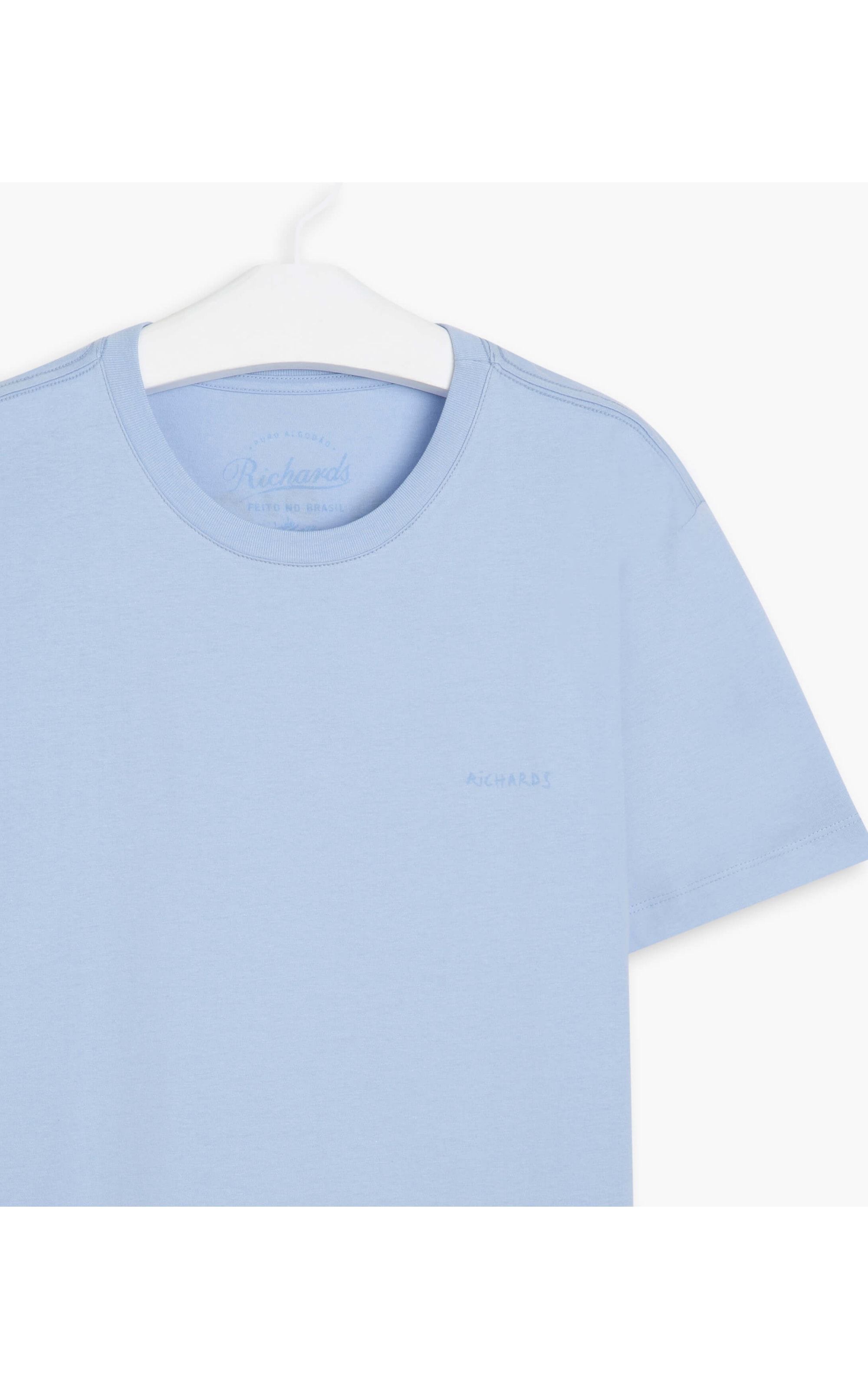 T-Shirt Mm Peace Hope Joy Azul Claro