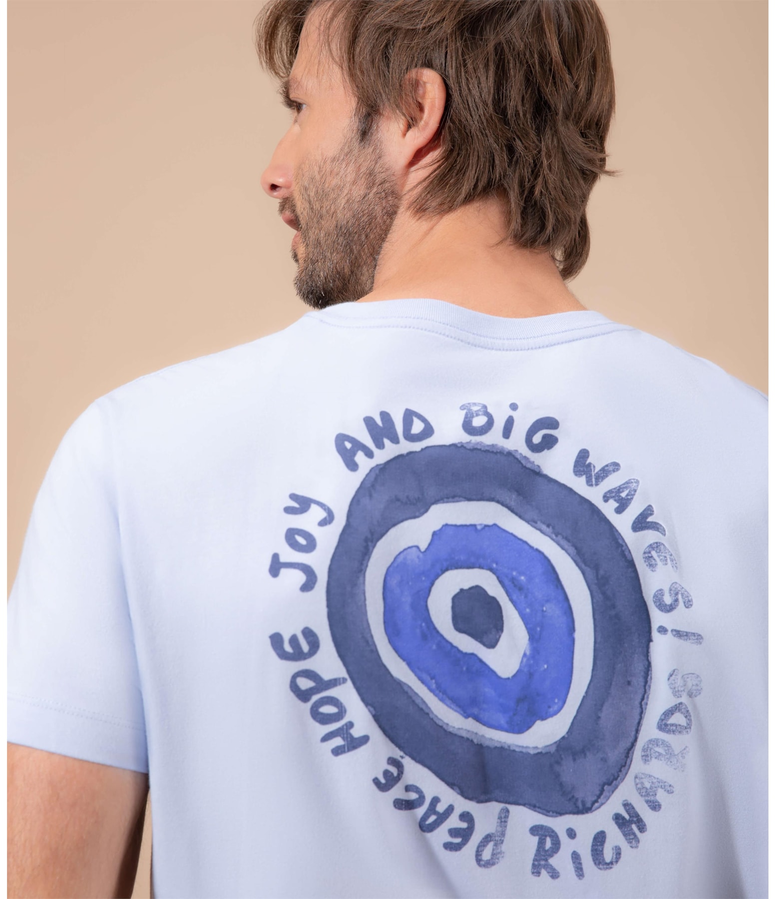 T-Shirt Mm Peace Hope Joy Branco