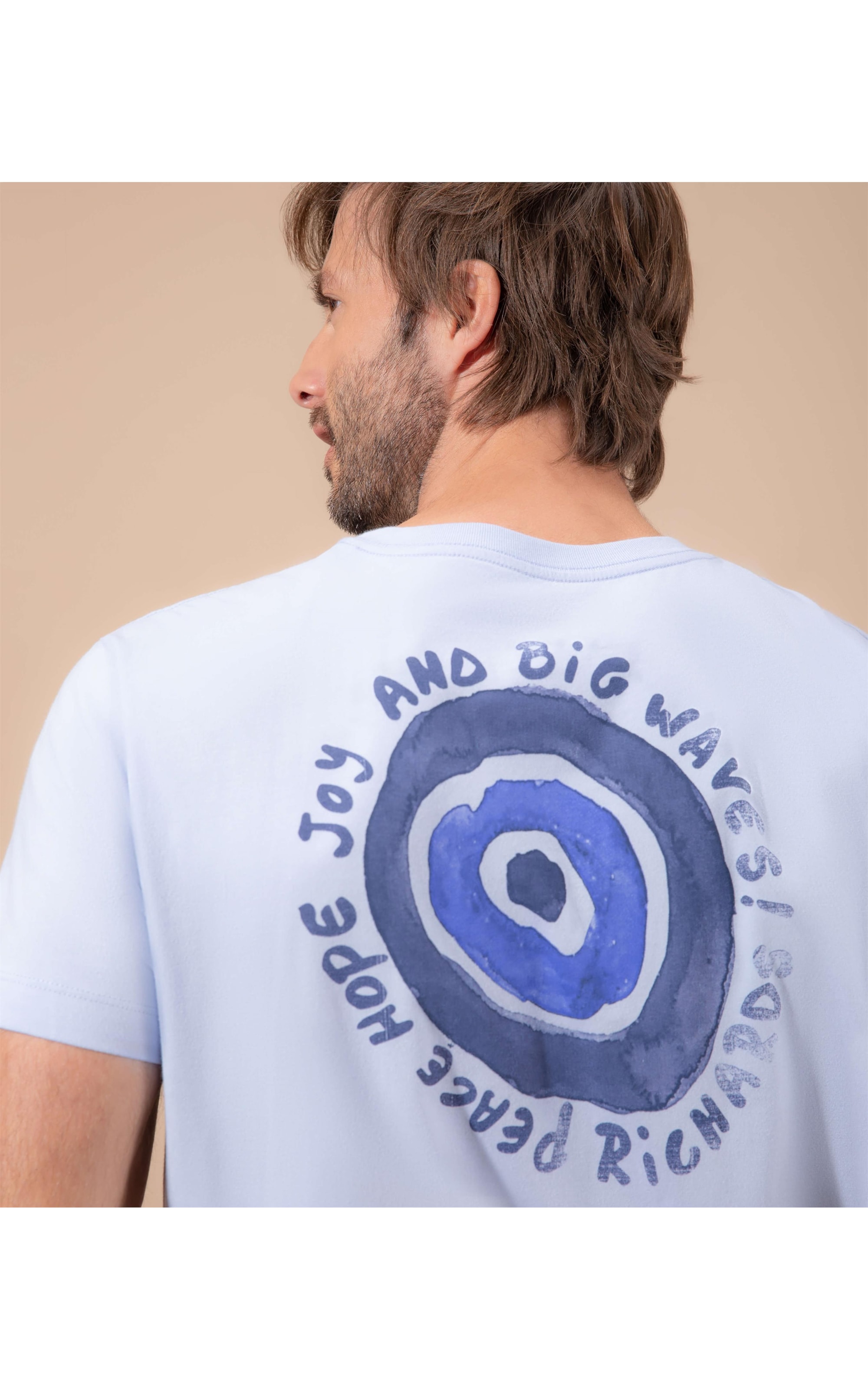 T-Shirt Mm Peace Hope Joy Branco