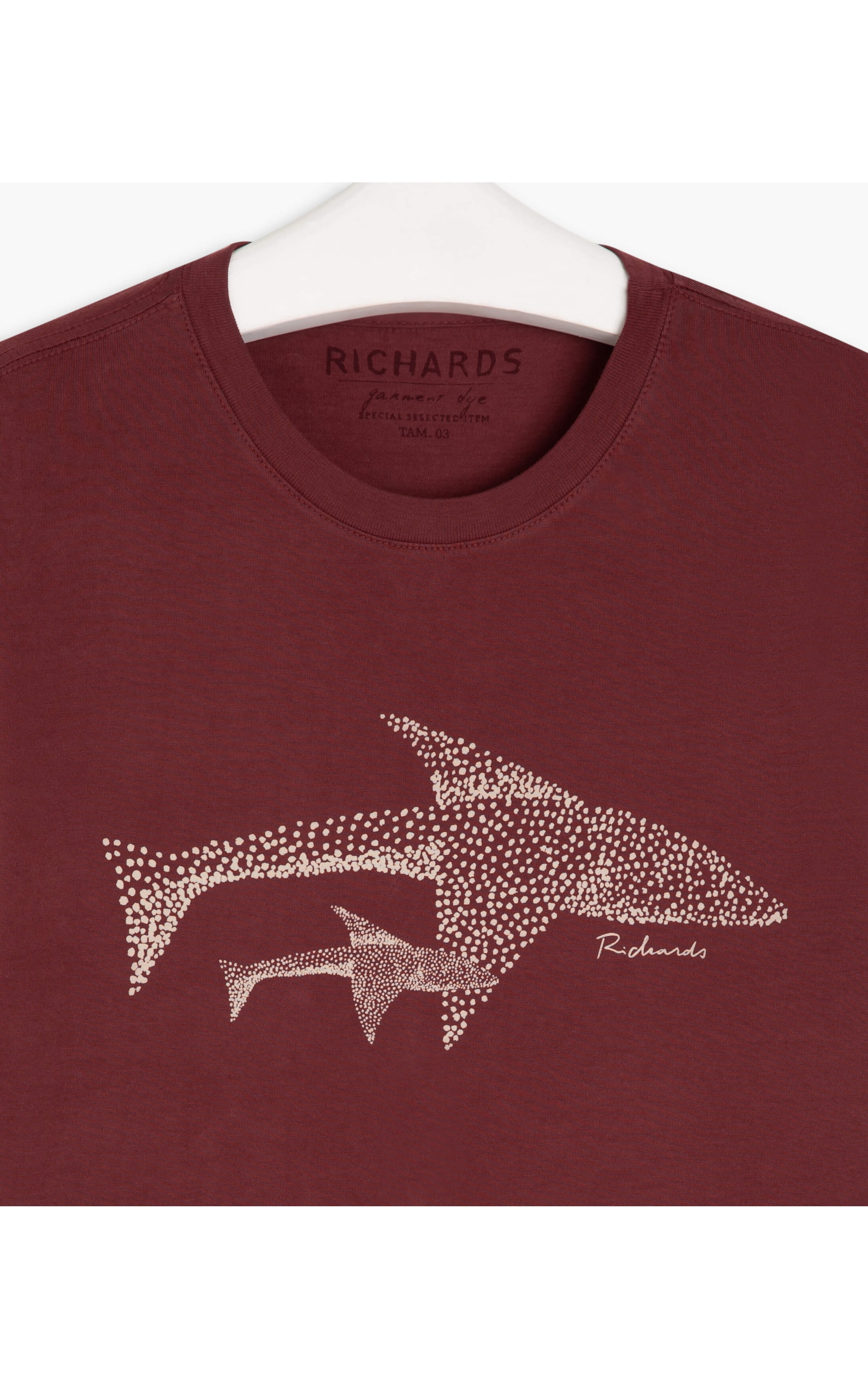 T-Shirt Mm Peixe Pontilhismo Bordeaux