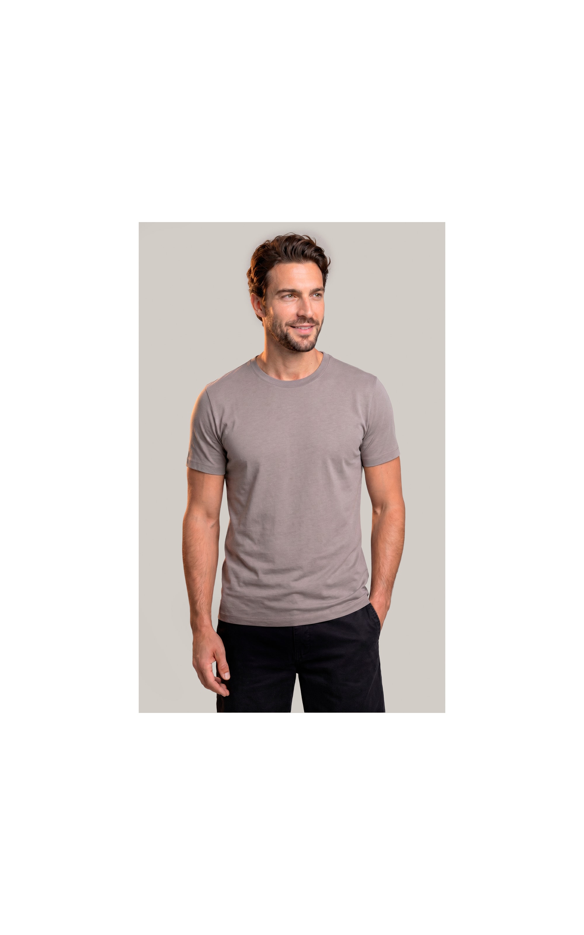 T-Shirt Mm Pima Manhattan New Classic Castor