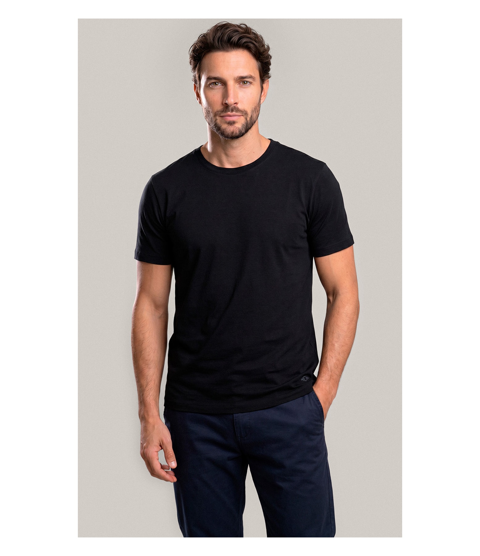T-Shirt Mm Pima Manhattan New Classic Preto Fosco