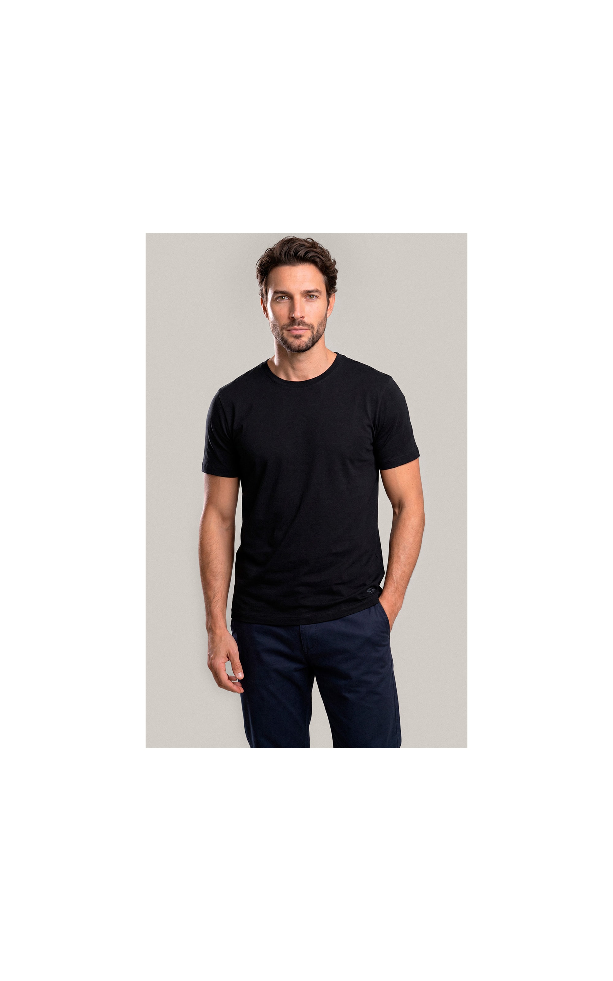 T-Shirt Mm Pima Manhattan New Classic Preto Fosco