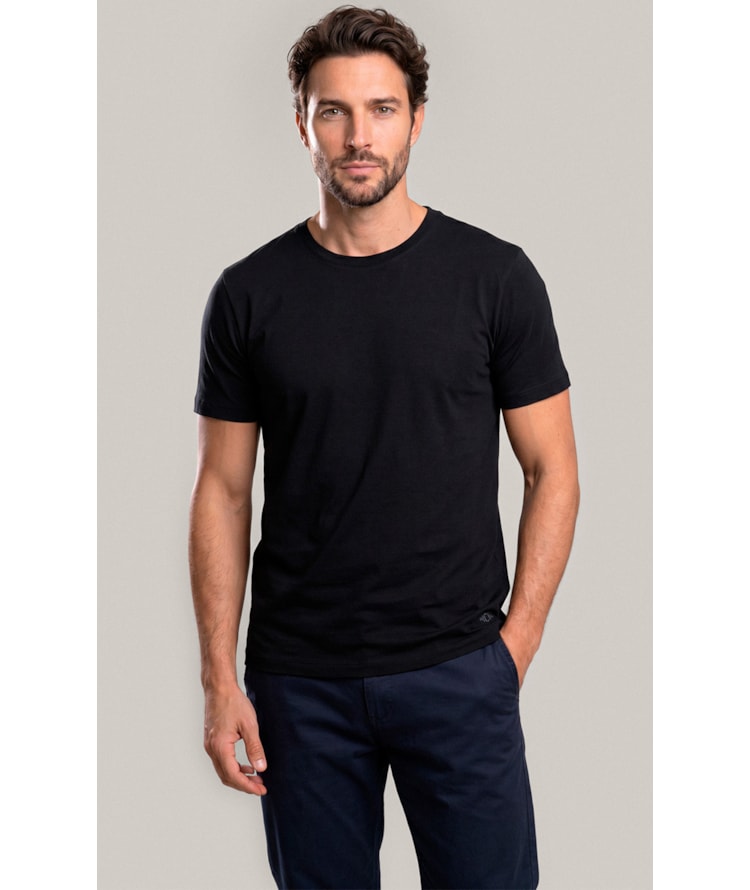 T-Shirt Mm Pima Manhattan New Classic Preto Fosco