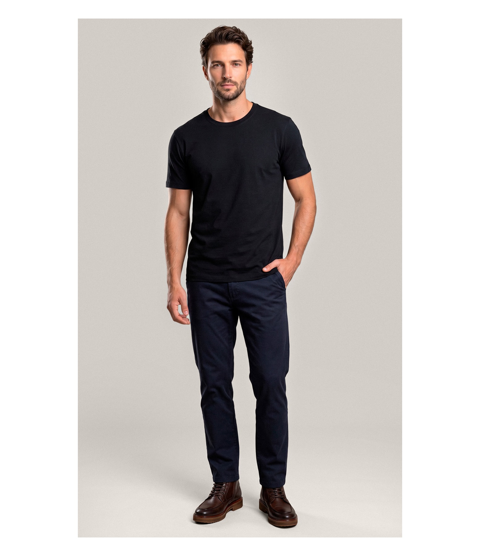 T-Shirt Mm Pima Manhattan New Classic Preto Fosco