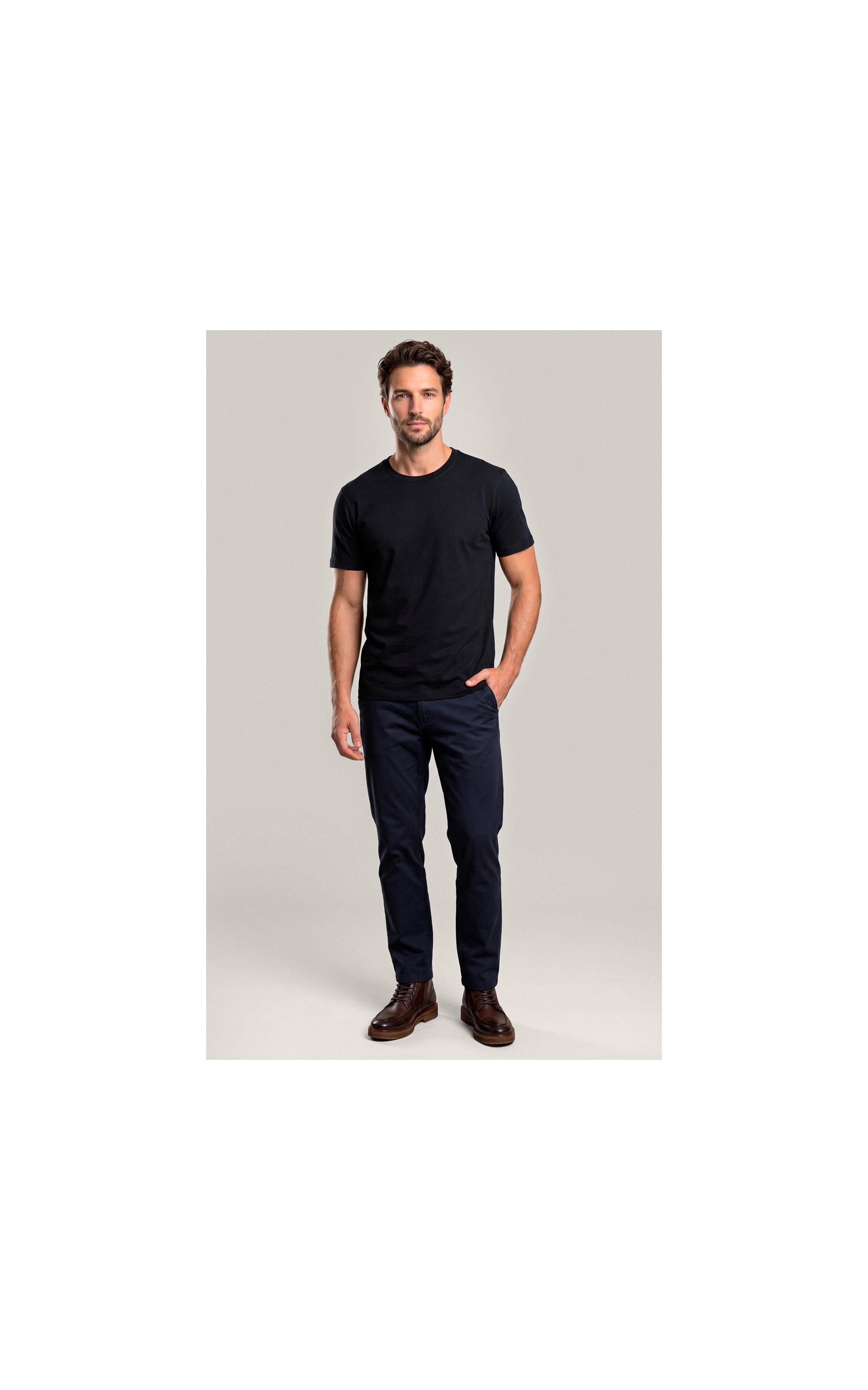 T-Shirt Mm Pima Manhattan New Classic Preto Fosco