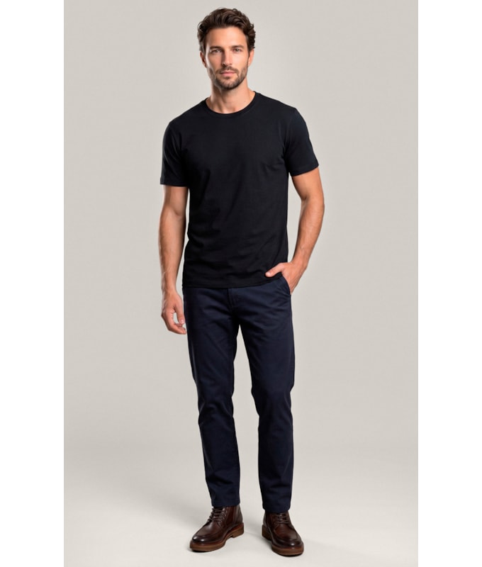 T-Shirt Mm Pima Manhattan New Classic Preto Fosco